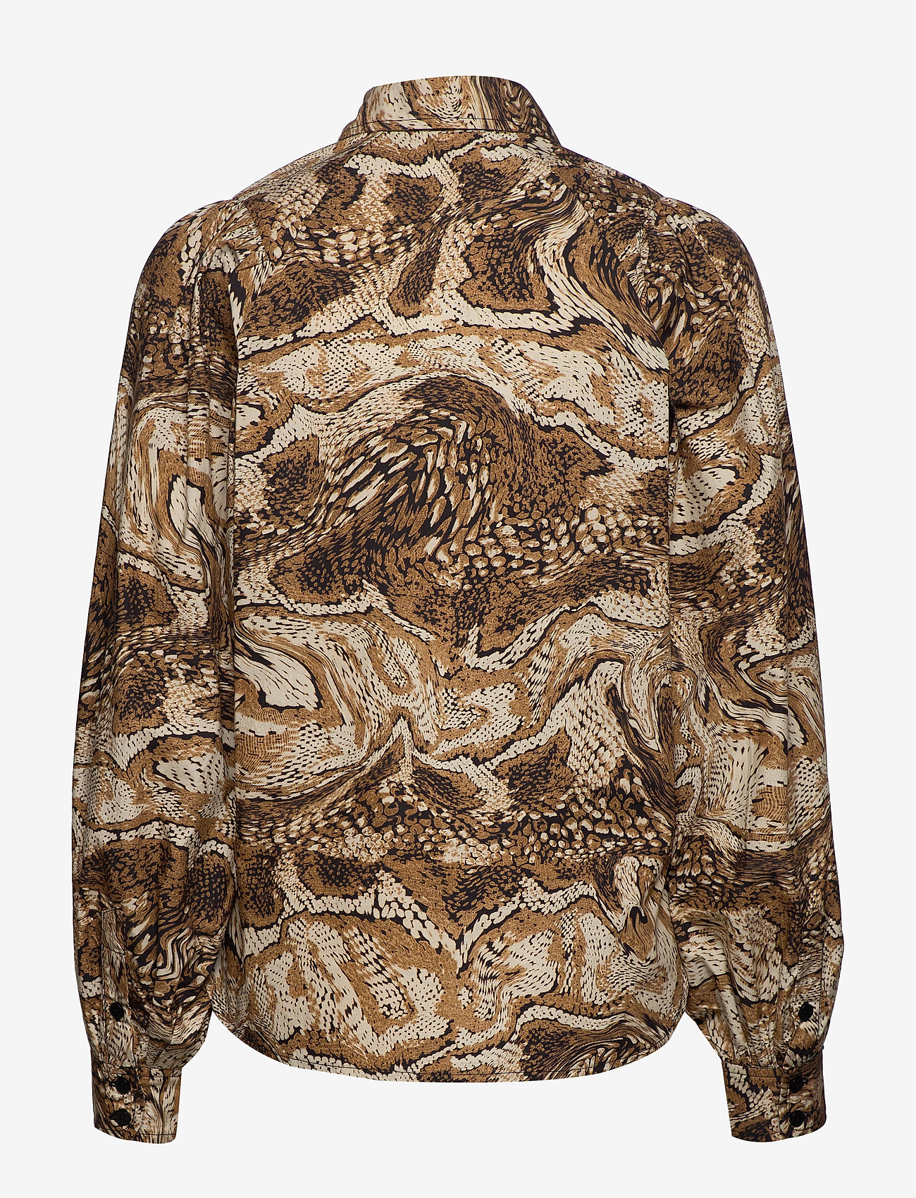 Ganni - Printed Cotton Poplin - tiger's eye - 1