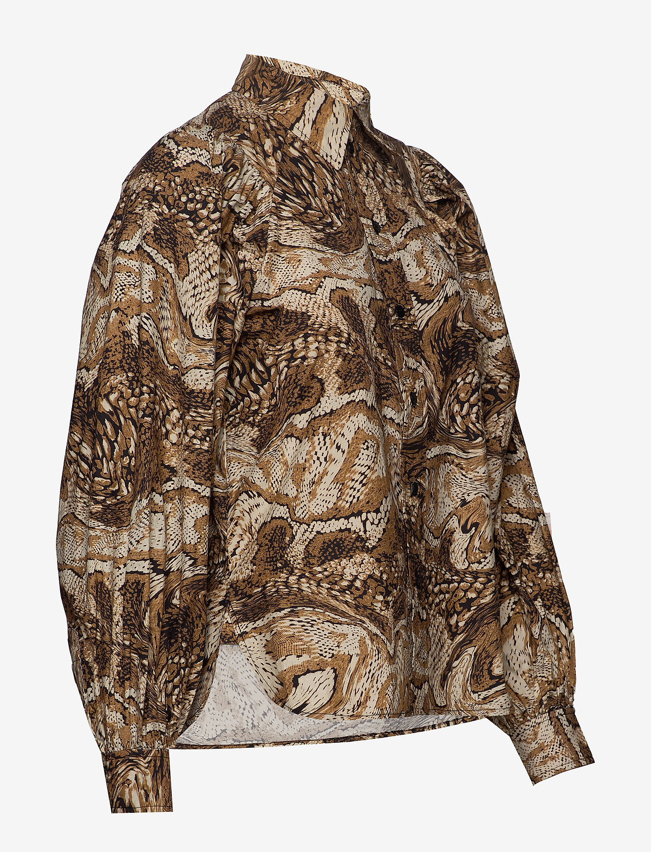 Ganni - Printed Cotton Poplin - tiger's eye - 3