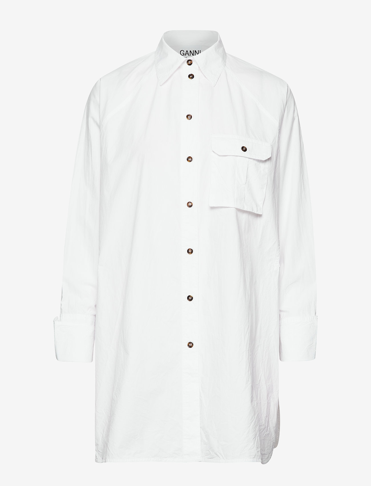 Ganni - Cotton Poplin - bright white - 3