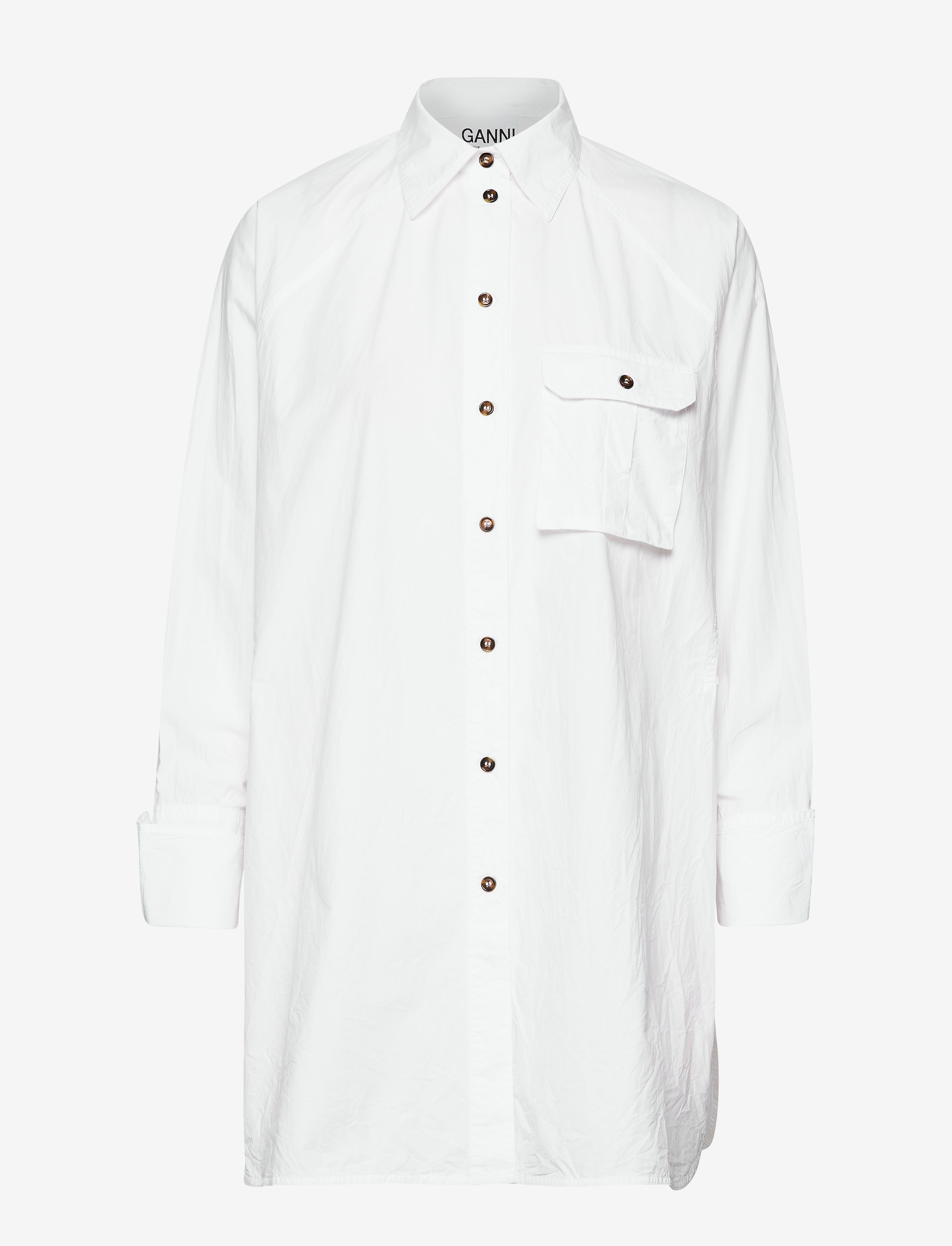 Ganni - Cotton Poplin - bright white - 3
