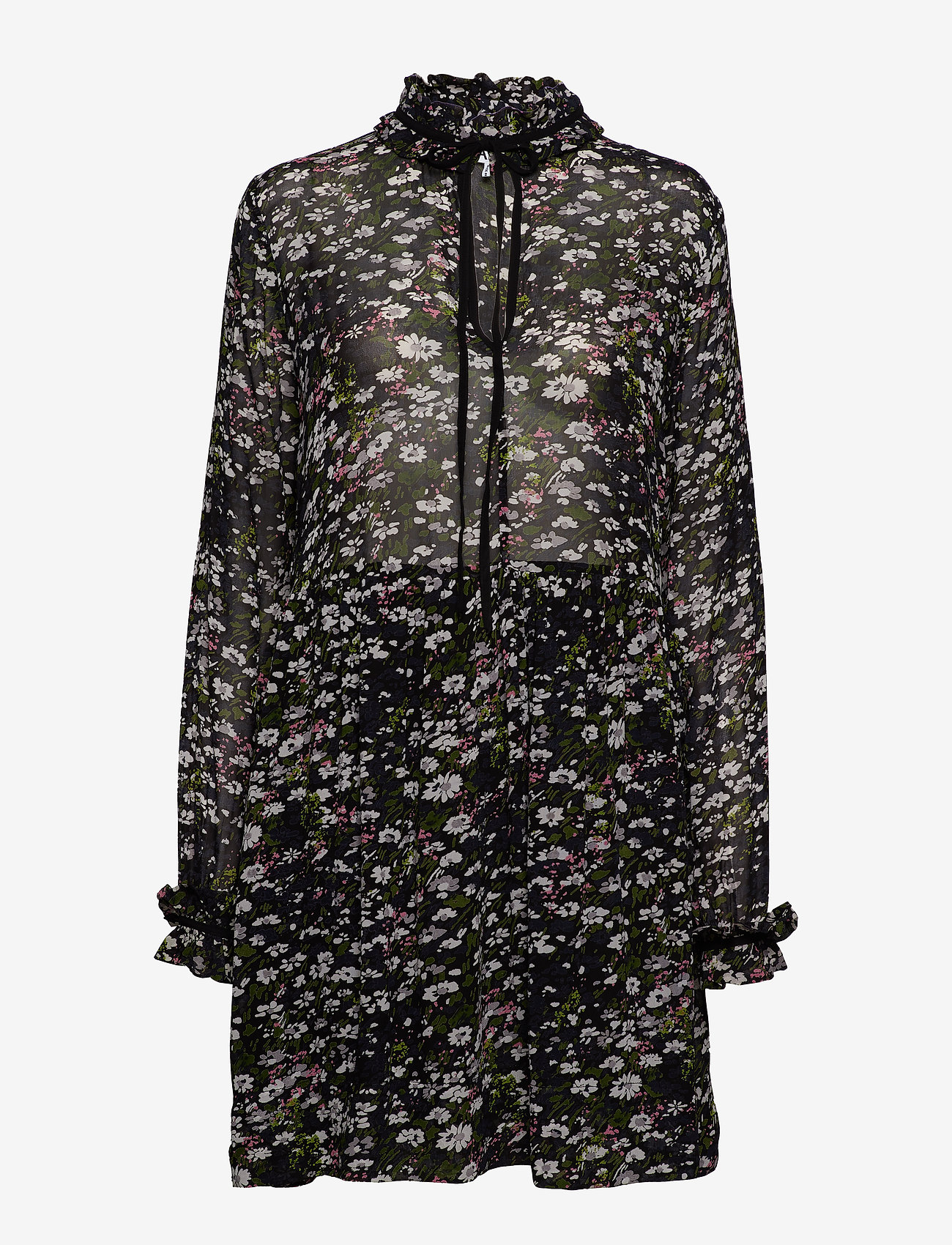 Ganni - Printed Georgette - black - 0