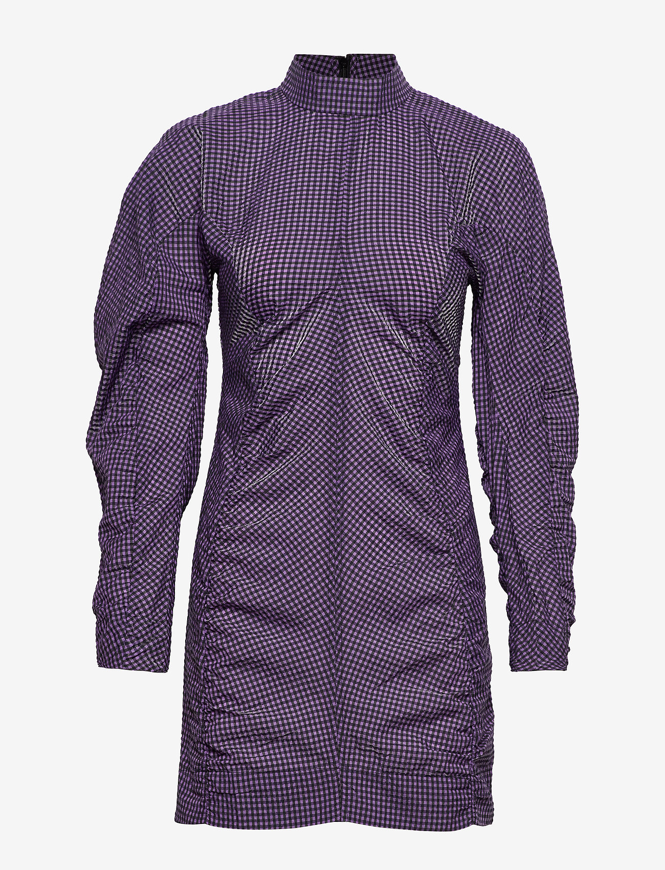 Ganni - Seersucker Check - deep lavender - 0