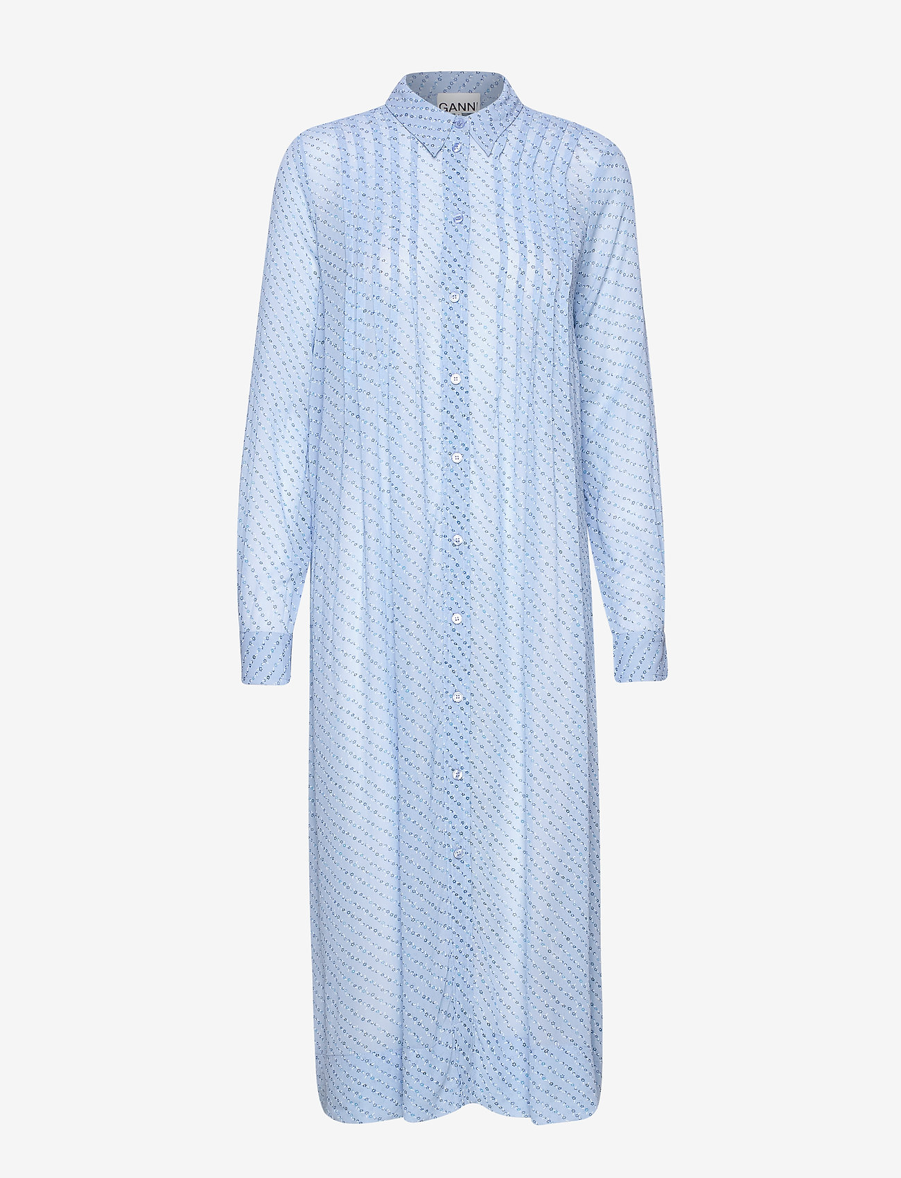 Ganni - Printed Georgette - forever blue - 0