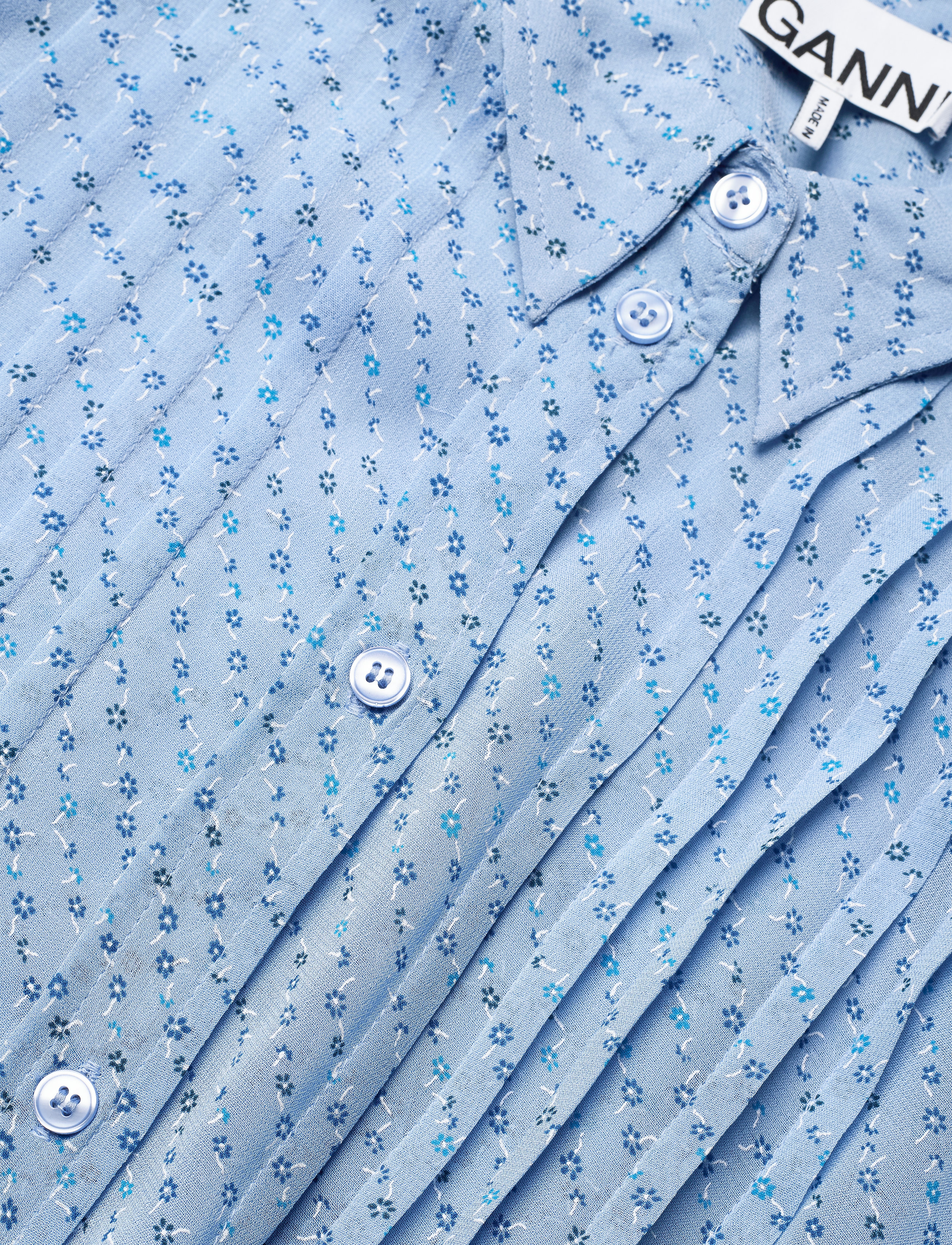 Ganni - Printed Georgette - forever blue - 3