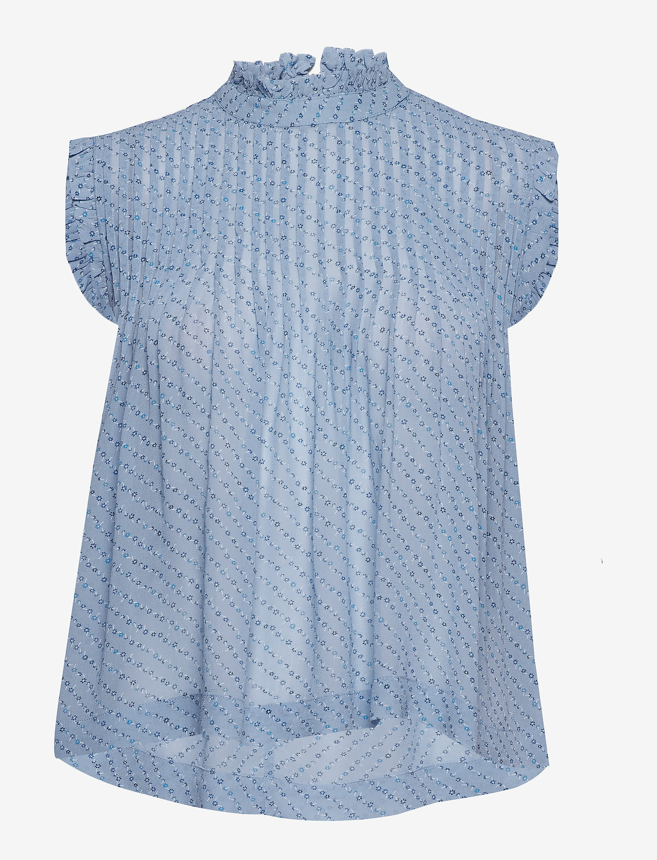 Ganni - Printed Georgette - forever blue - 0