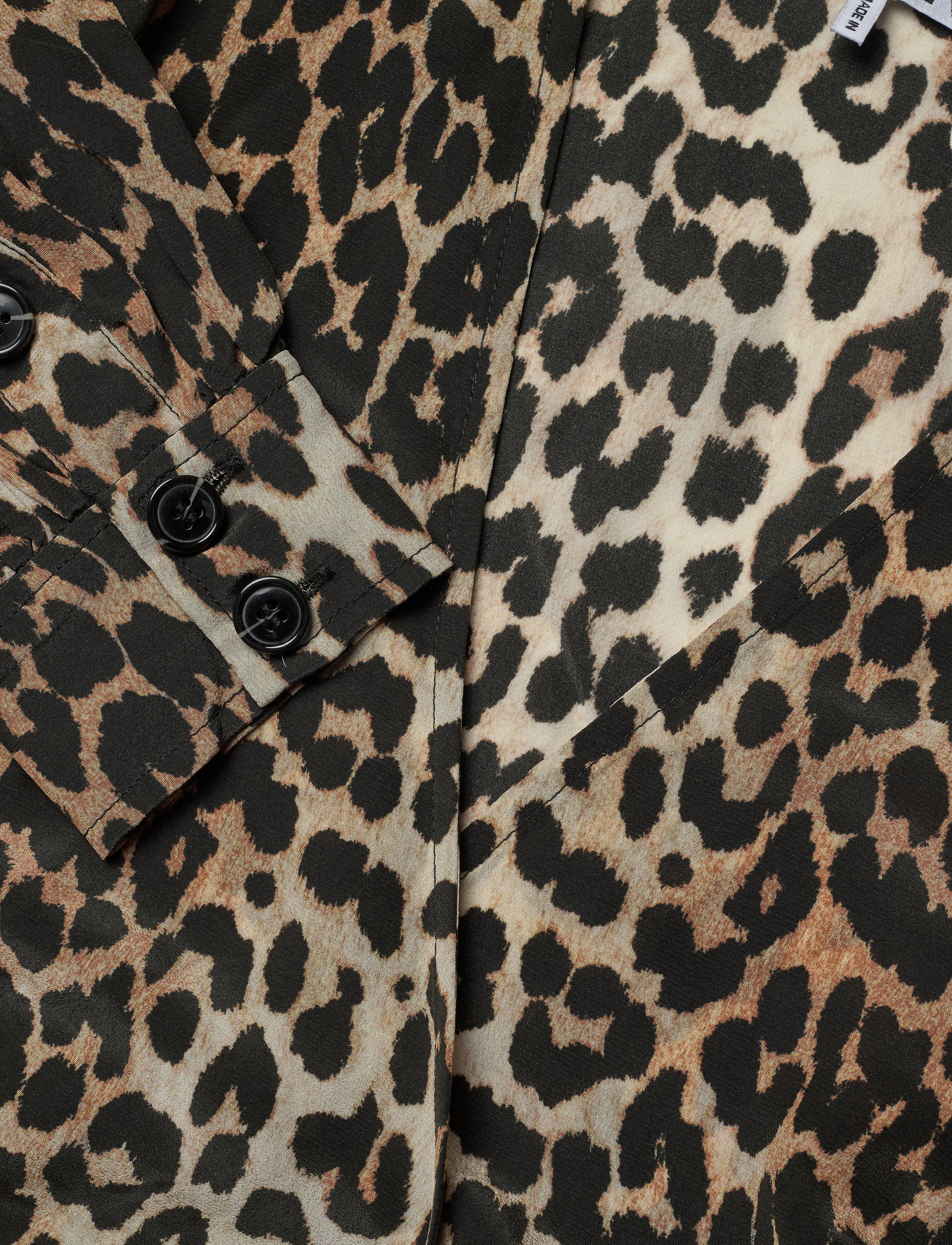 Ganni - Silk Mix Wrap Dress - leopard - 2