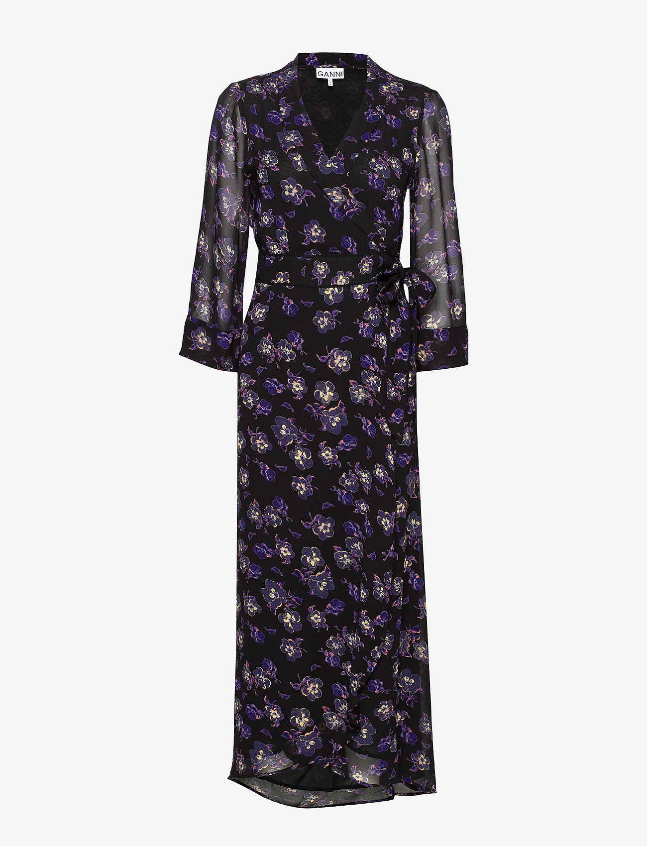 Ganni - Printed Georgette - black - 0