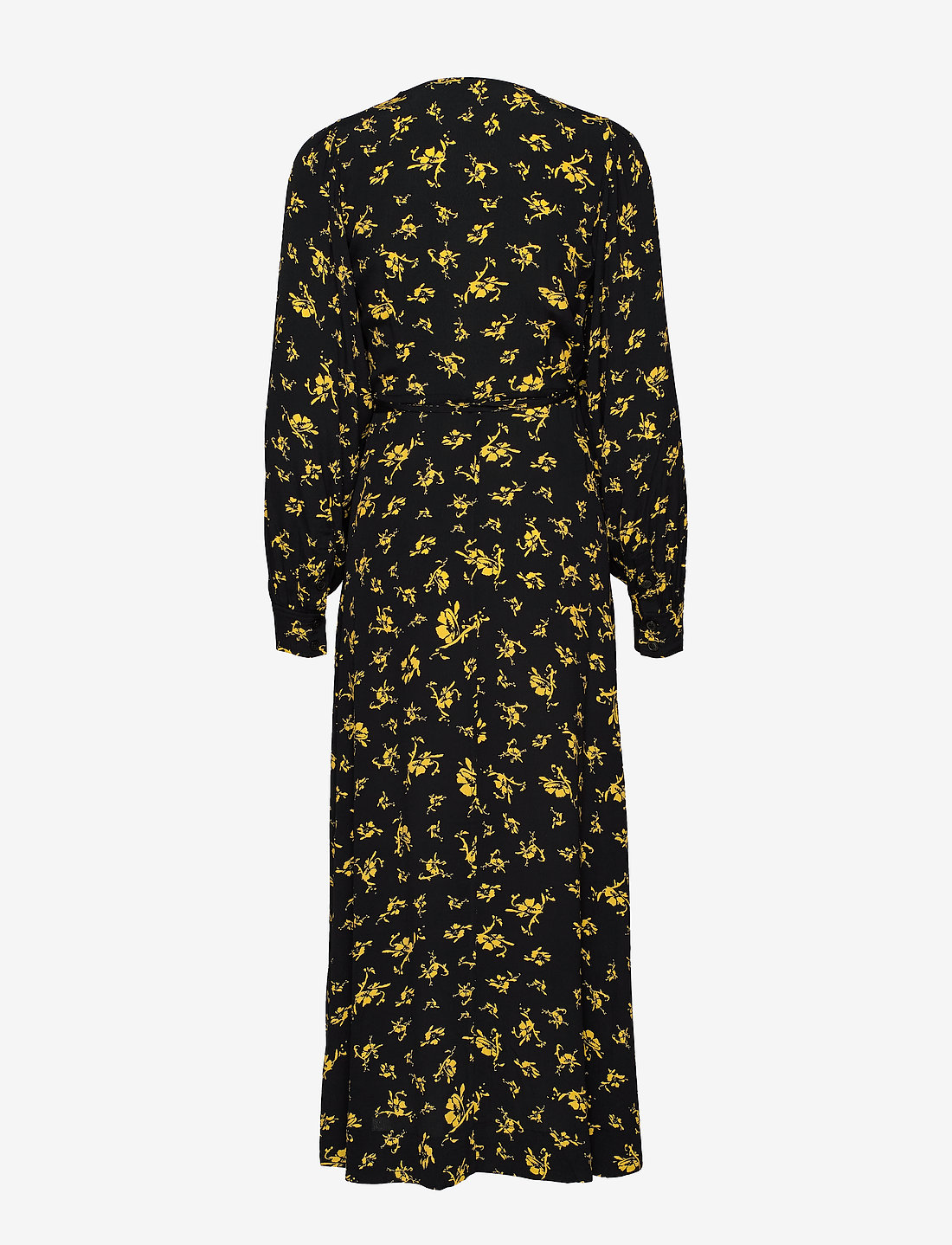 Printed Crepe Wrap Dress