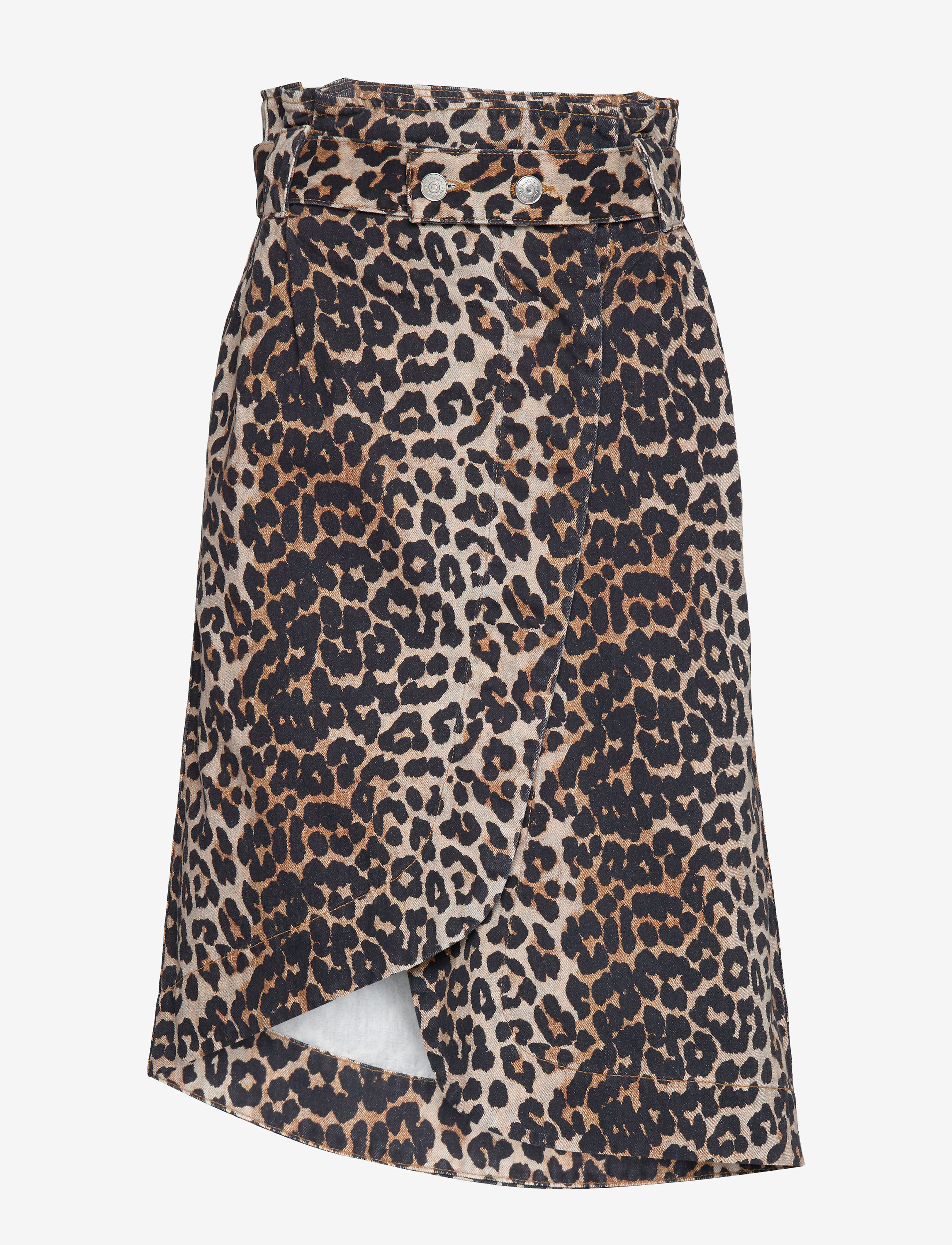 Ganni - Print Denim Skirt - leopard - 0