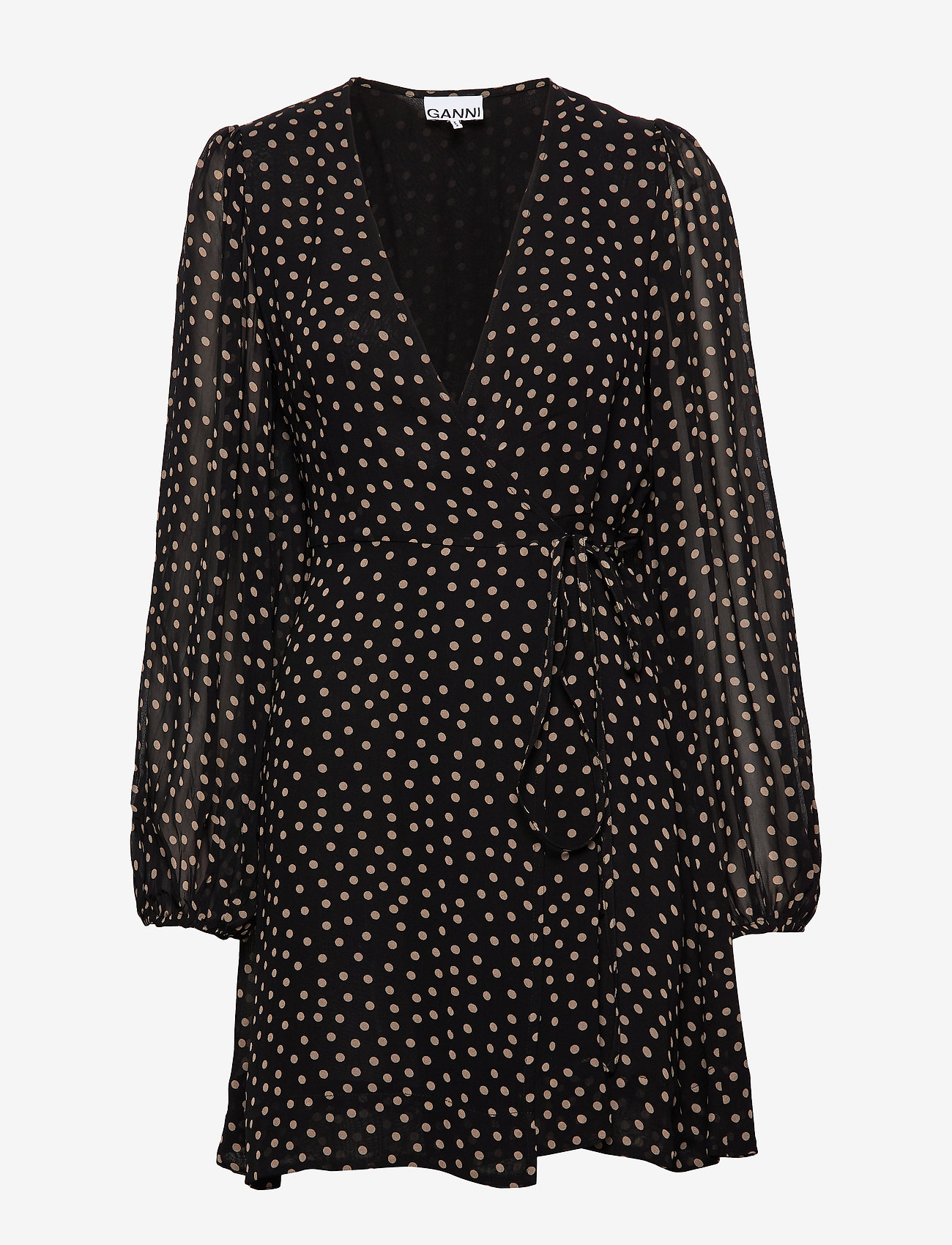 Ganni - Printed Georgette - black - 0