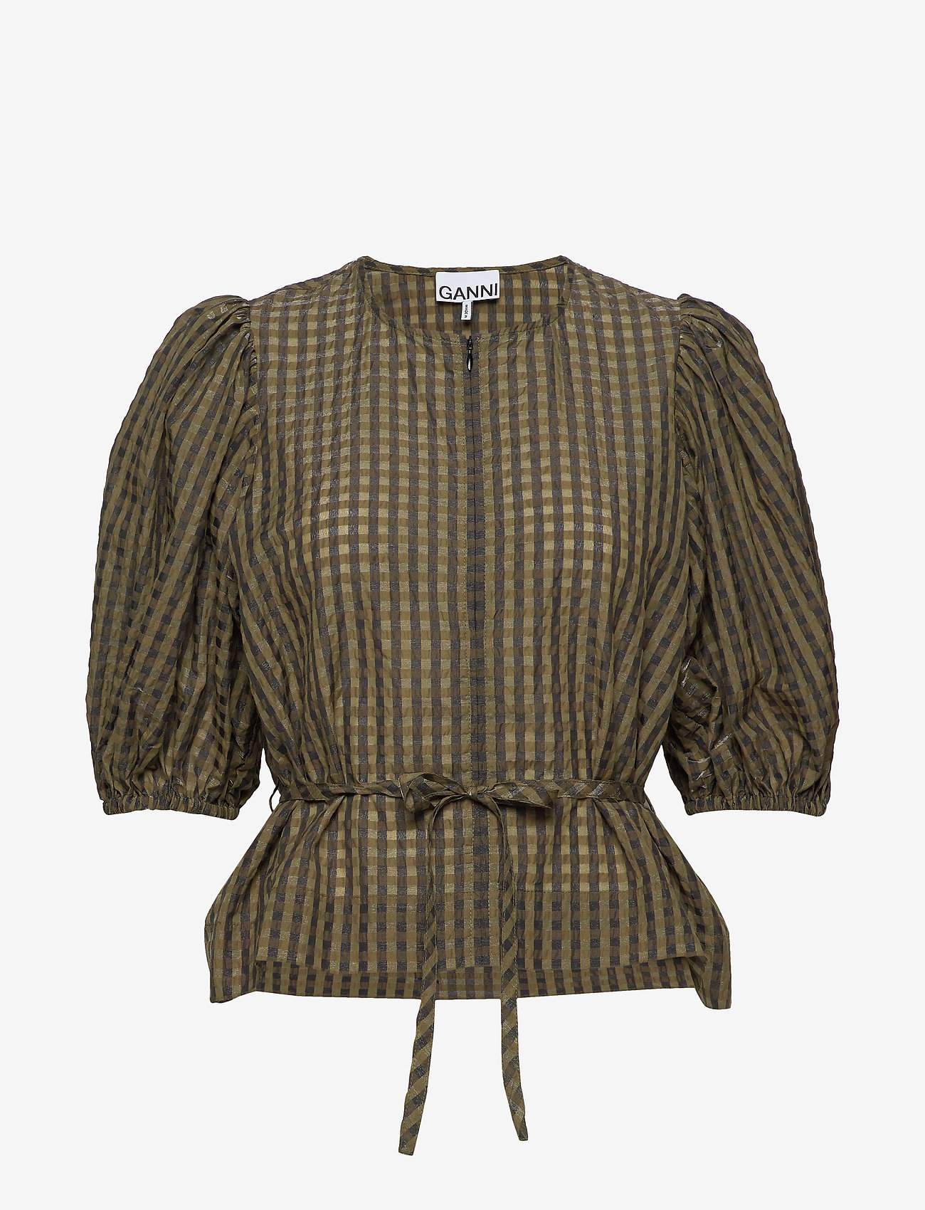 Ganni - Seersucker Check - kalamata - 0