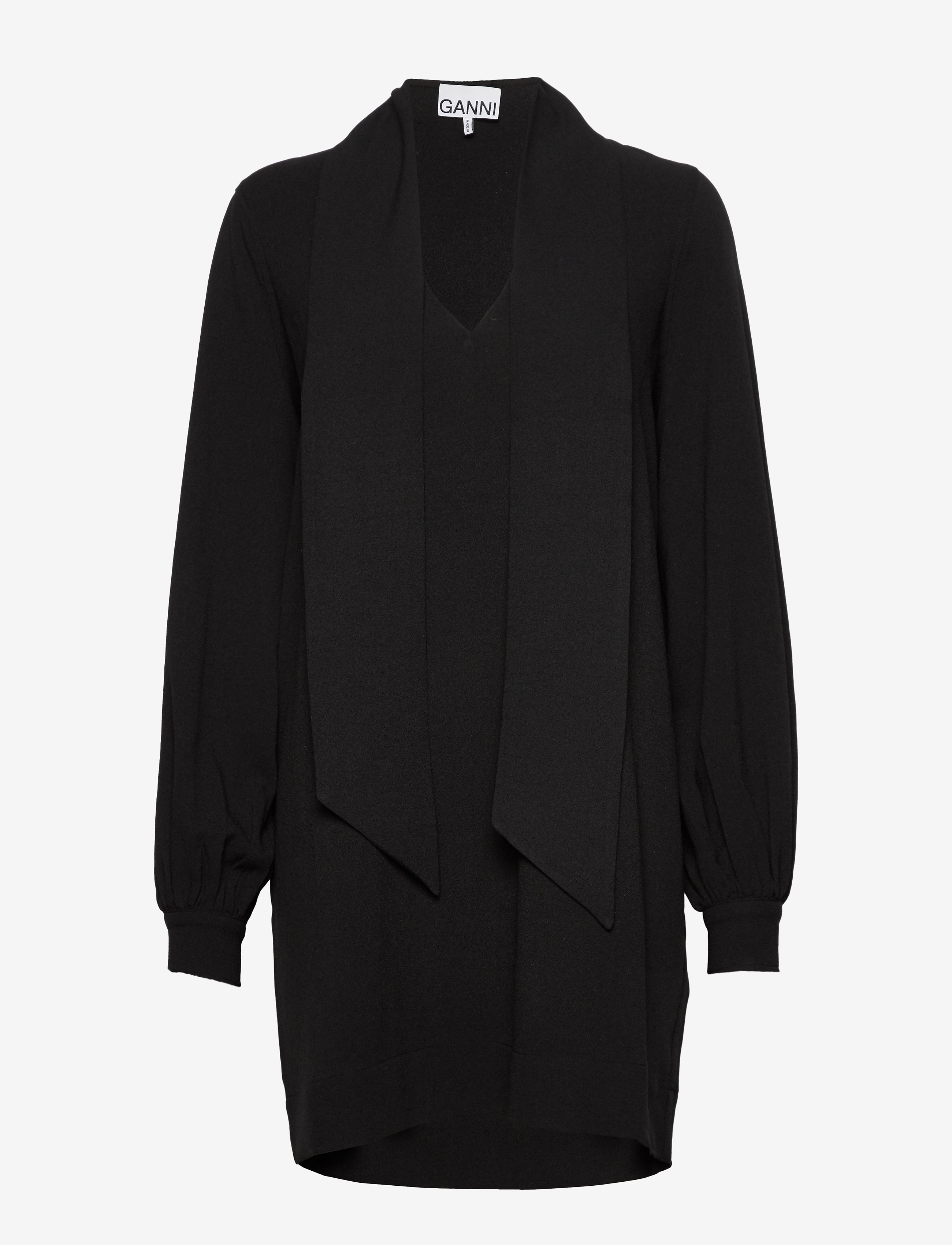 Ganni - Heavy Crepe Dress - black - 2