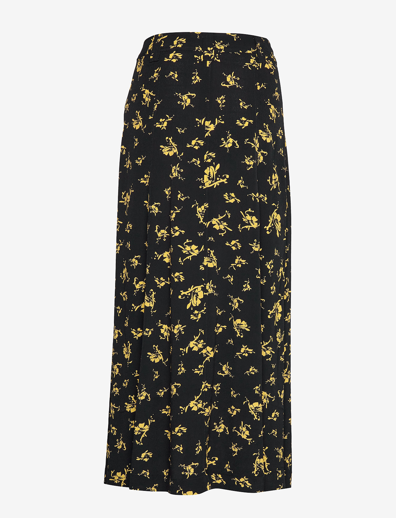 Ganni - Printed Crepe Skirt - black - 1