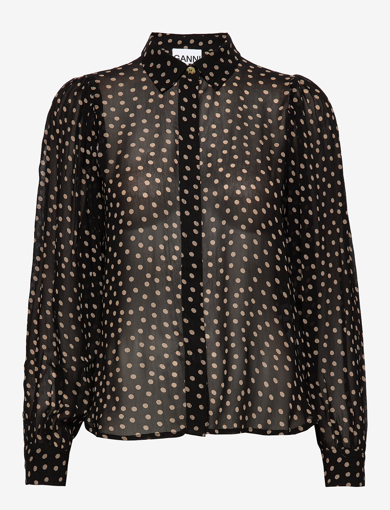 Ganni - Printed Georgette - black - 3