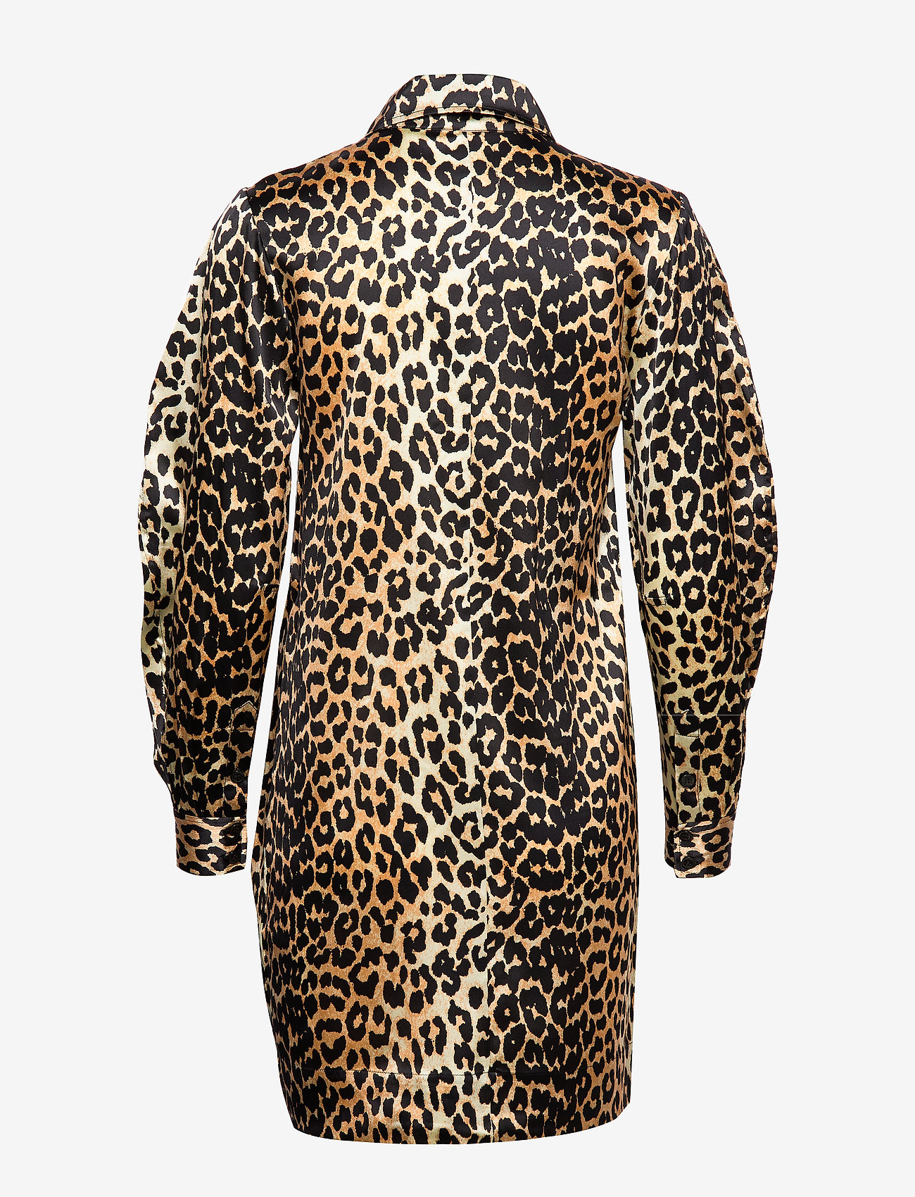 Ganni - Silk Stretch Satin - festkläder till outletpriser - leopard - 1