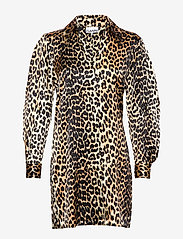 Ganni - Silk Stretch Satin - festkläder till outletpriser - leopard - 2