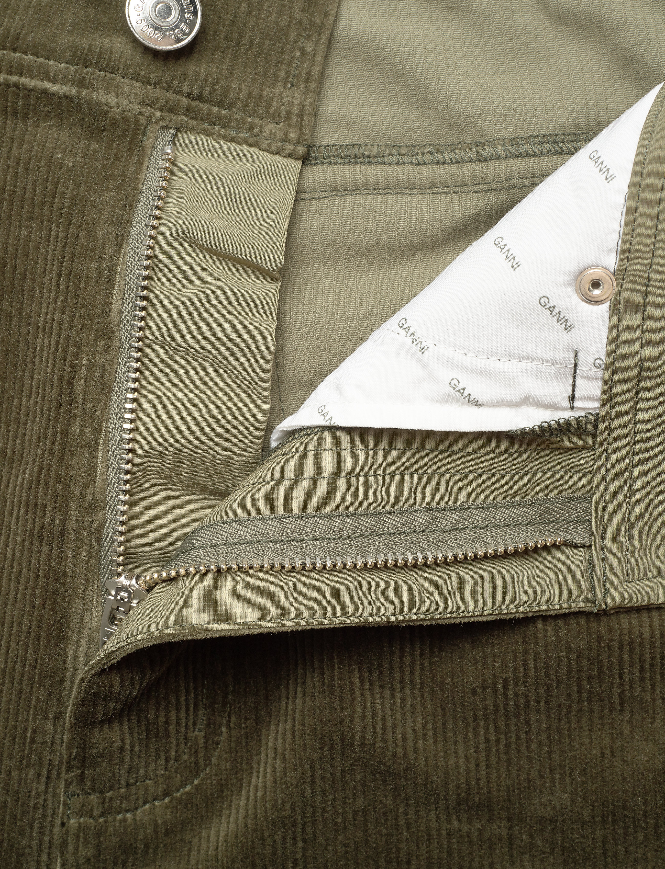 Ganni - Stretch Corduroy - kalamata - 3