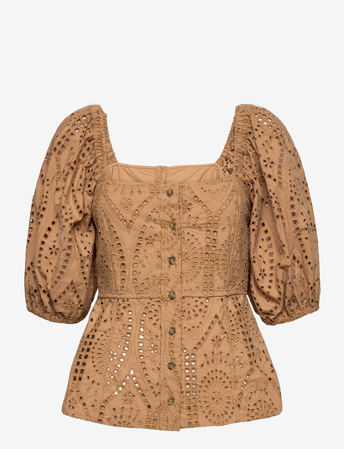 Ganni - Broderie Anglaise - tannin - 0