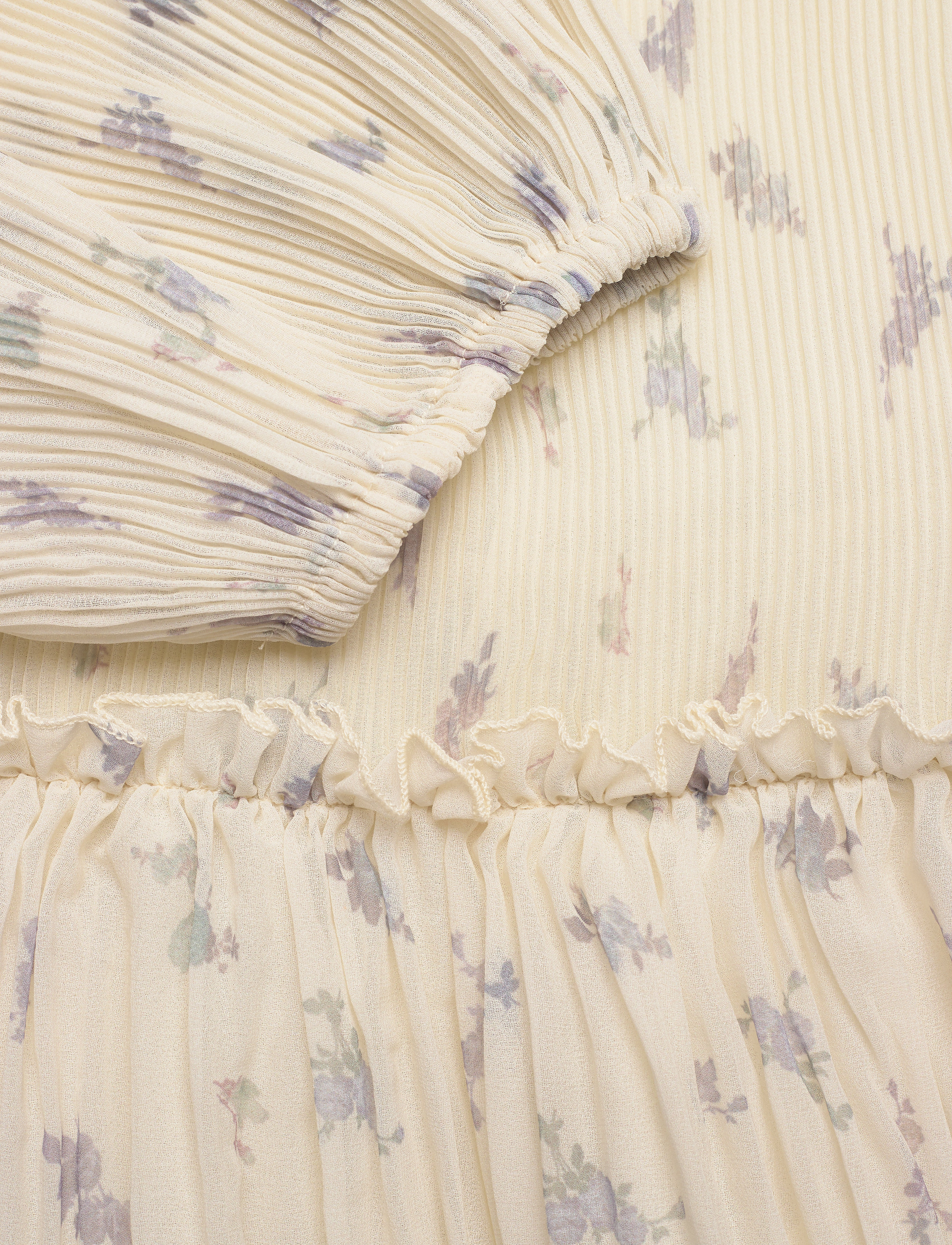 Ganni - Pleated Georgette - egret - 3