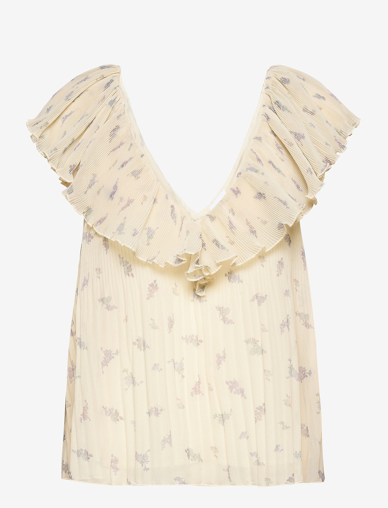 Pleated Georgette - EGRET