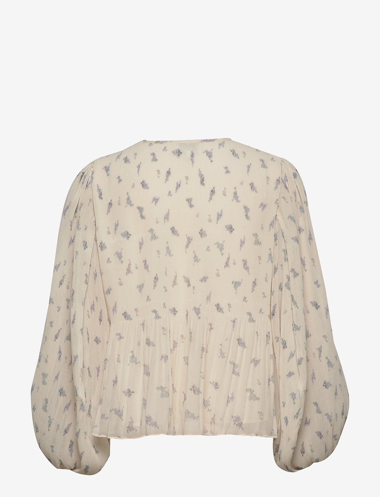 Ganni - Pleated Georgette - egret - 1