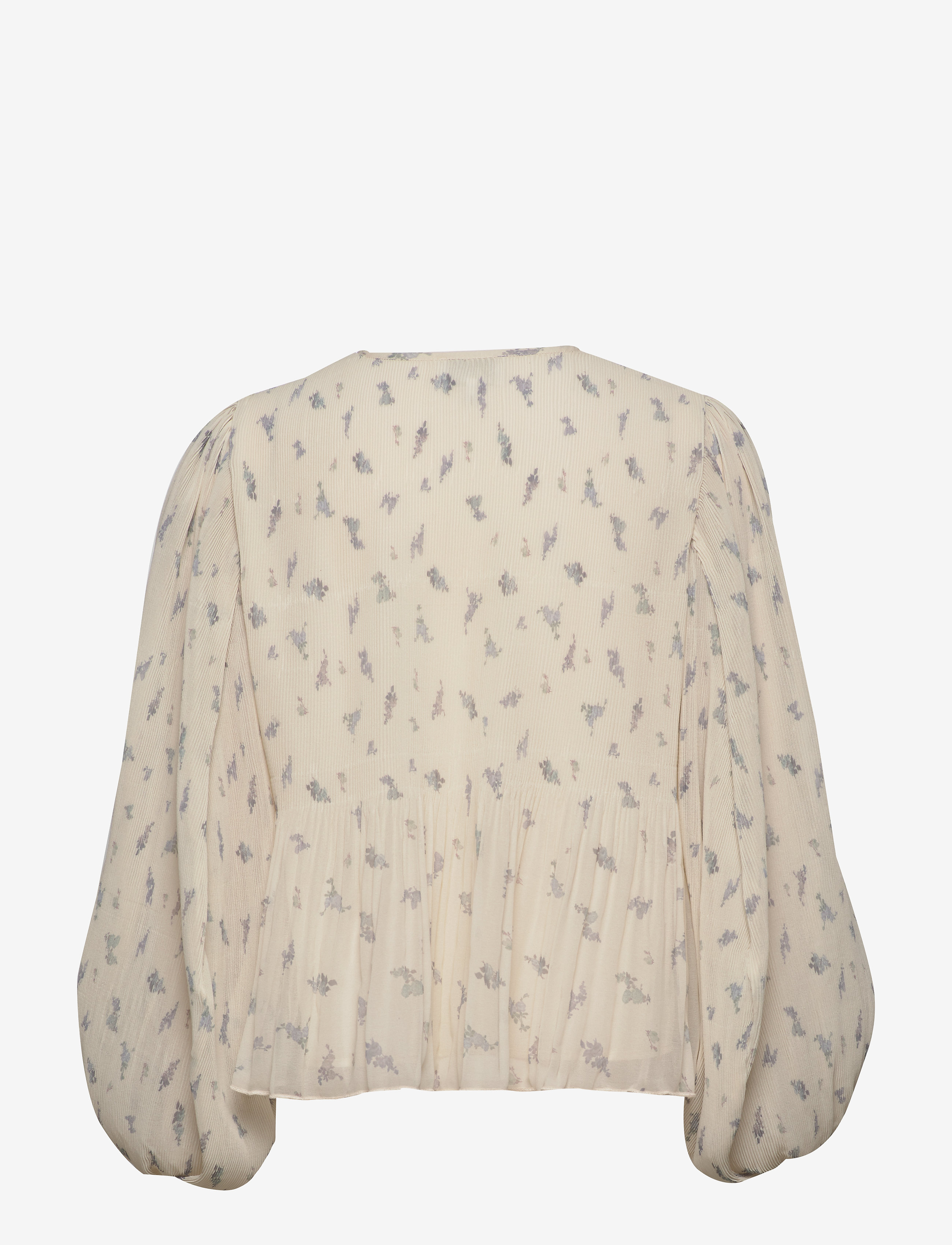 Ganni - Pleated Georgette - egret - 1