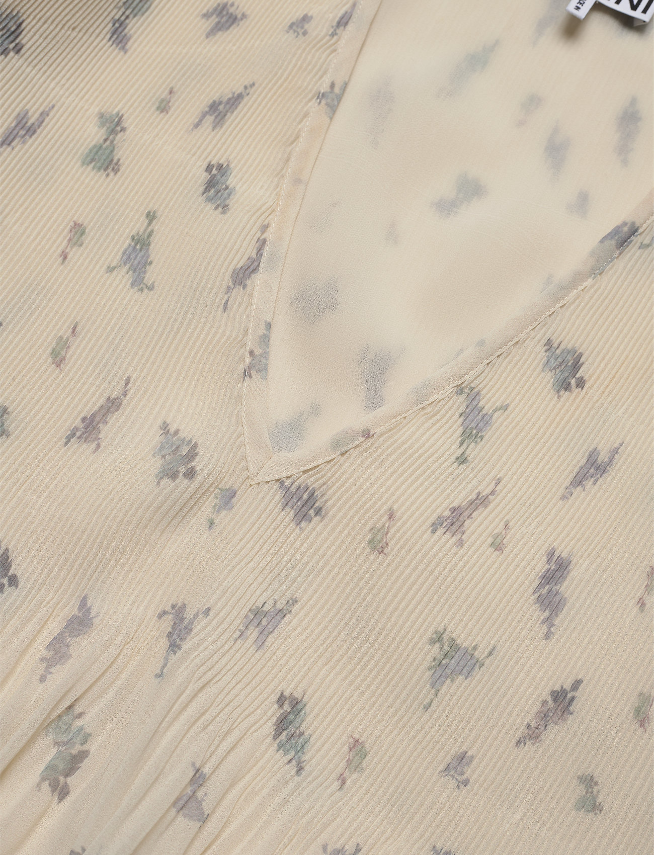 Ganni - Pleated Georgette - egret - 2