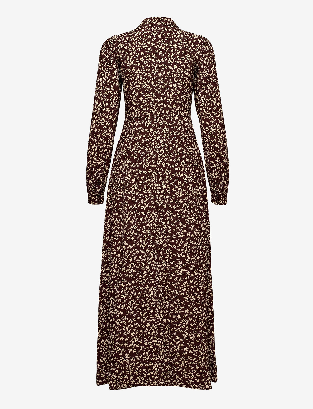 Ganni - Printed Crepe - decadent chocolate - 1