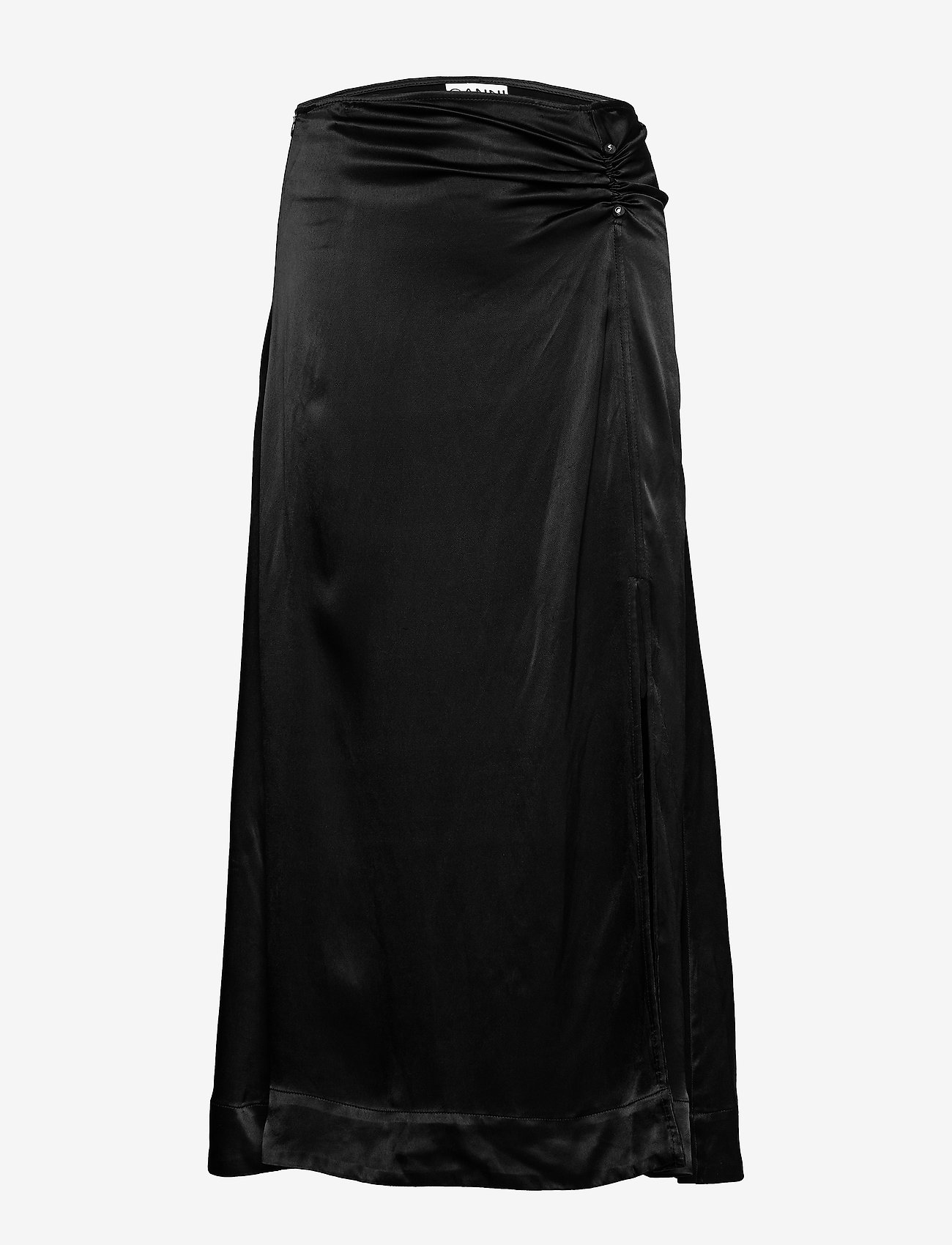 Ganni - Heavy Satin - black - 0