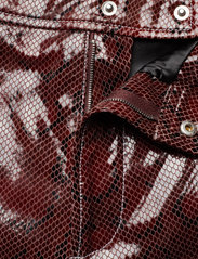 Ganni - Snake Foil Leather - lædershorts - decadent chocolate - 3