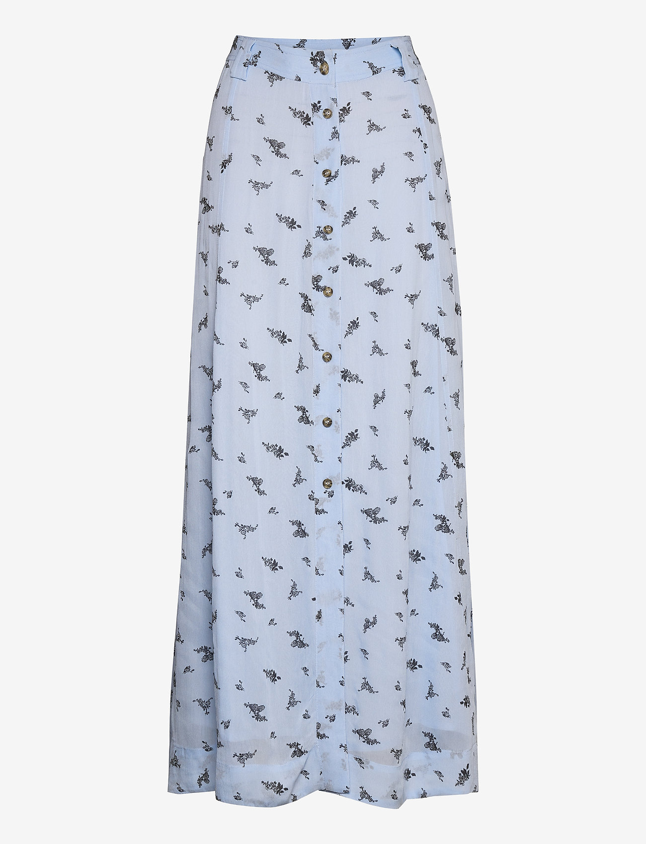 Ganni - Printed Georgette - brunnera blue - 0