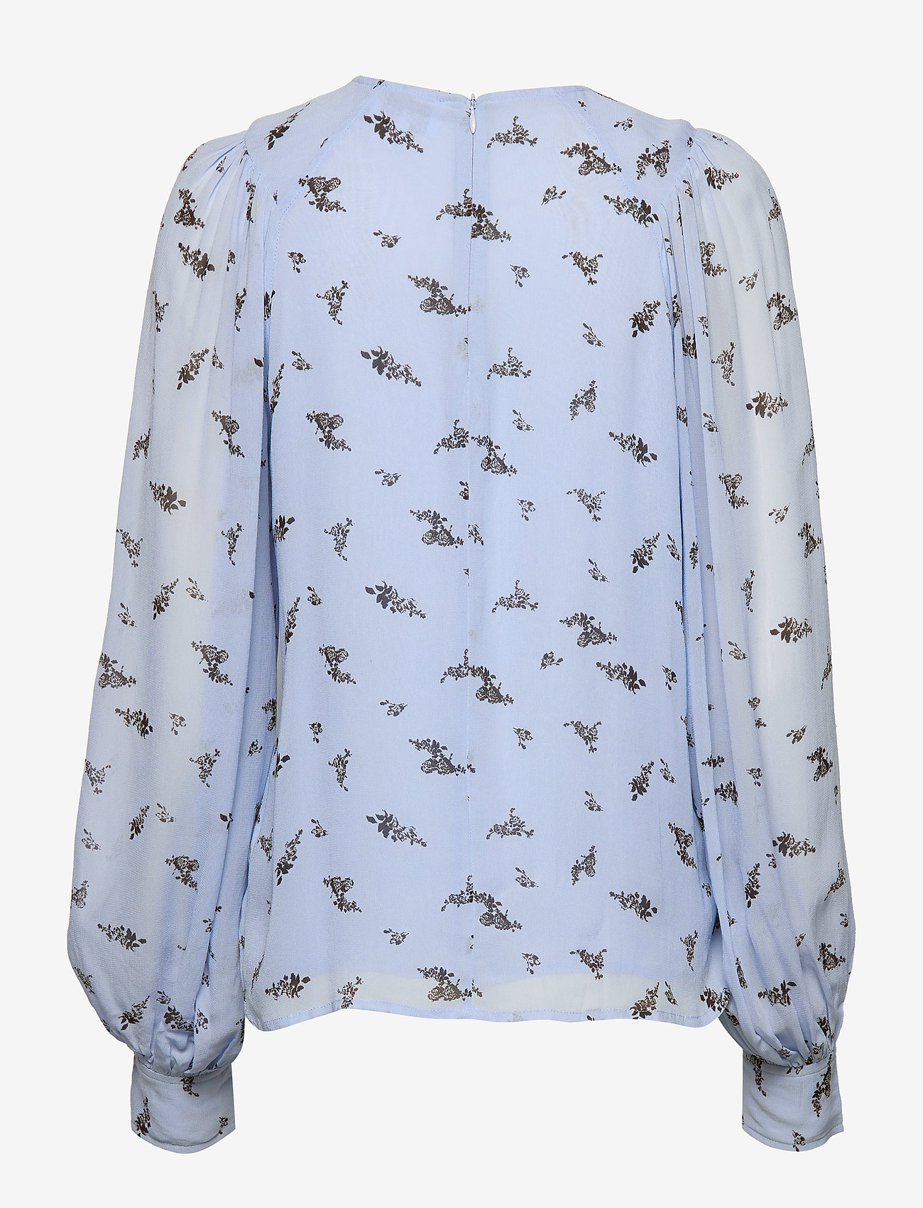 Ganni - Printed Georgette - brunnera blue - 1