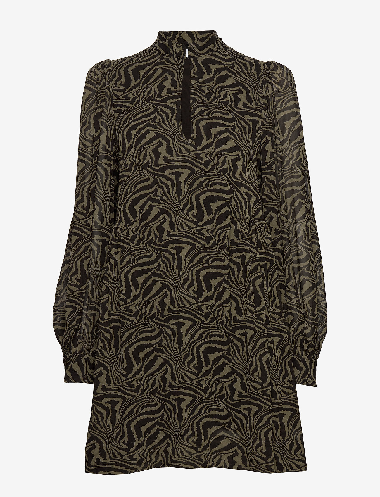 Ganni - Printed Georgette - kalamata - 0