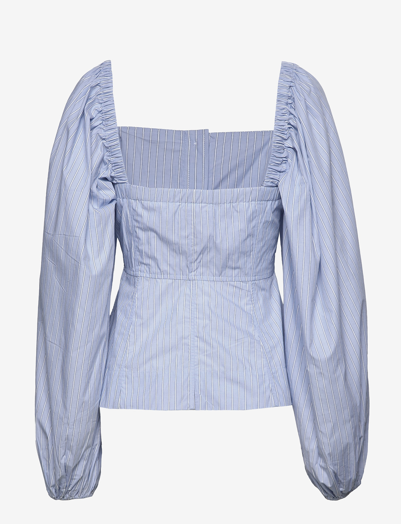Ganni - Stripe Cotton - brunnera blue - 1