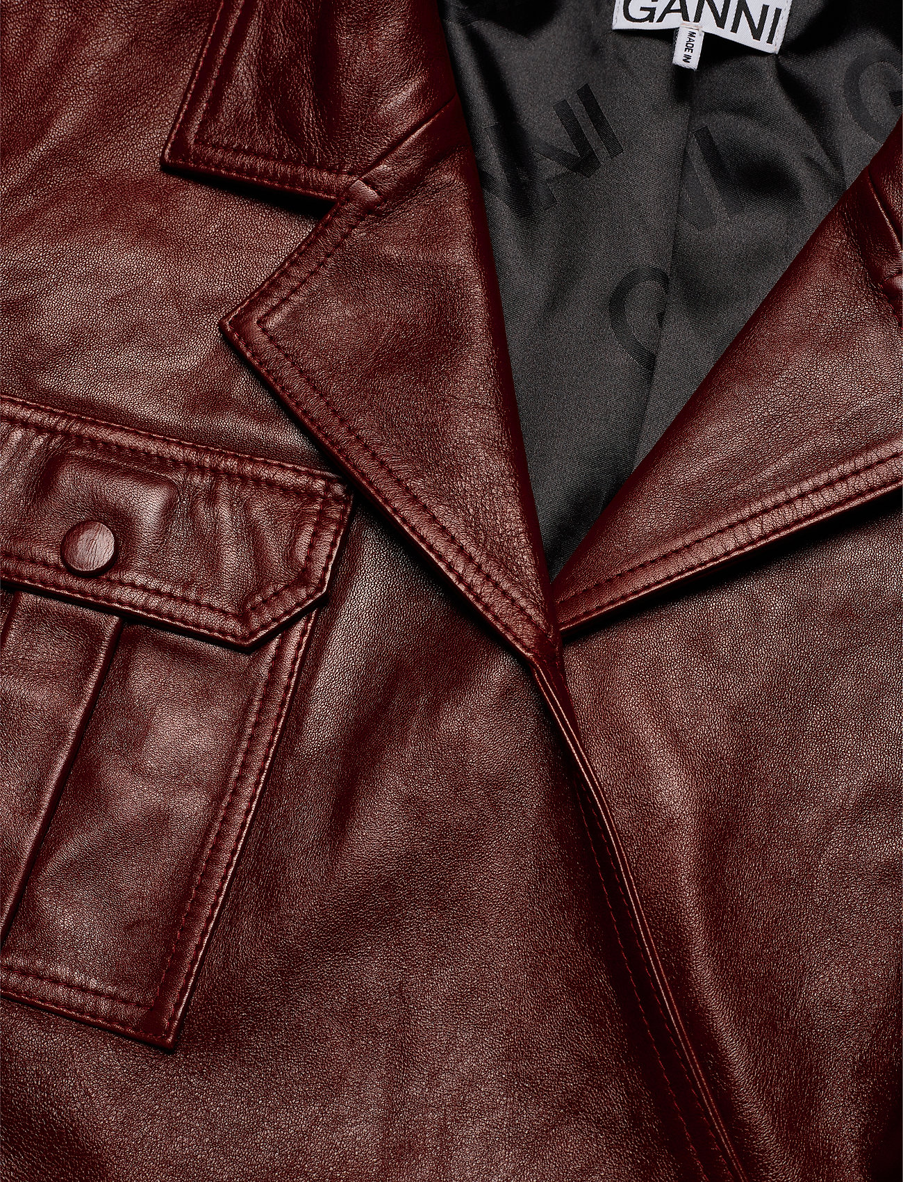Ganni - Lamb Leather - decadent chocolate - 2
