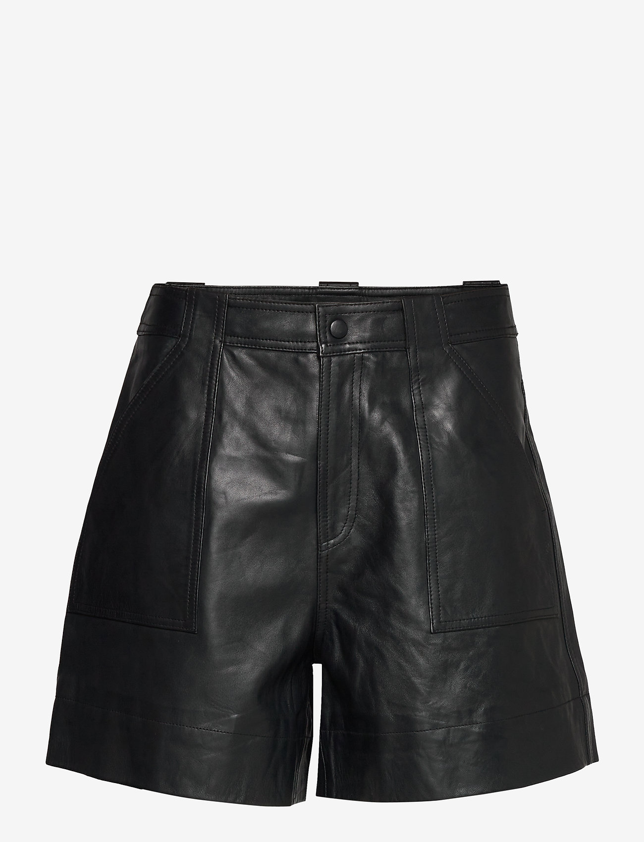 Ganni - Lamb Leather - phantom - 0