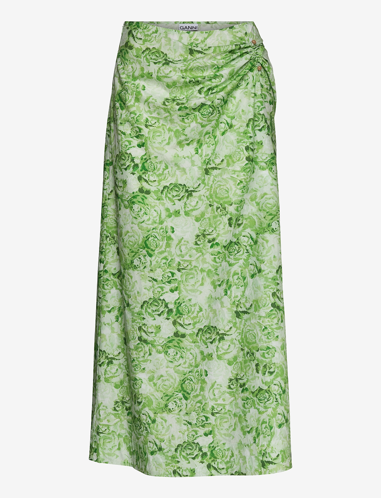 Ganni - Printed Cotton Poplin - island green - 0