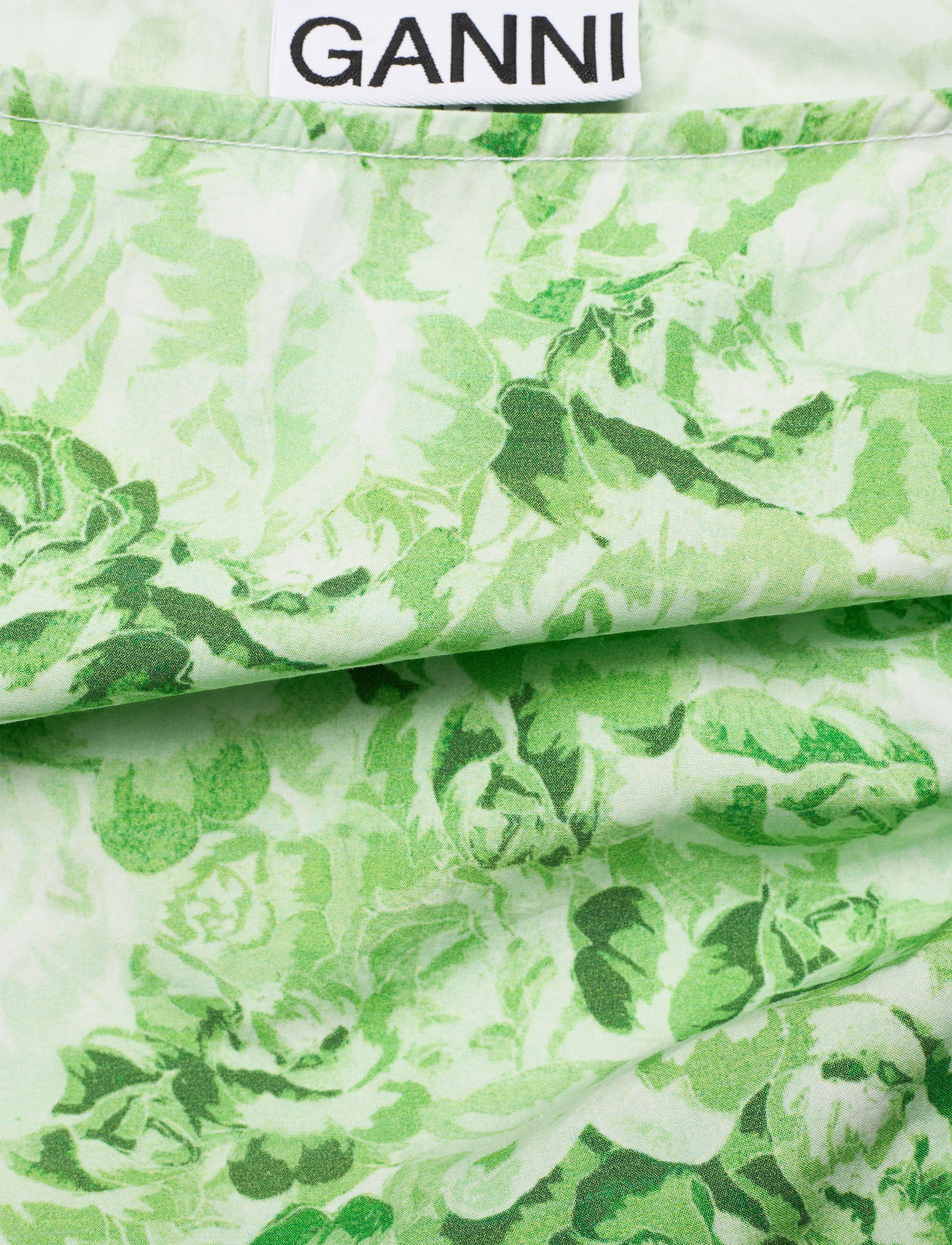 Ganni - Printed Cotton Poplin - island green - 2