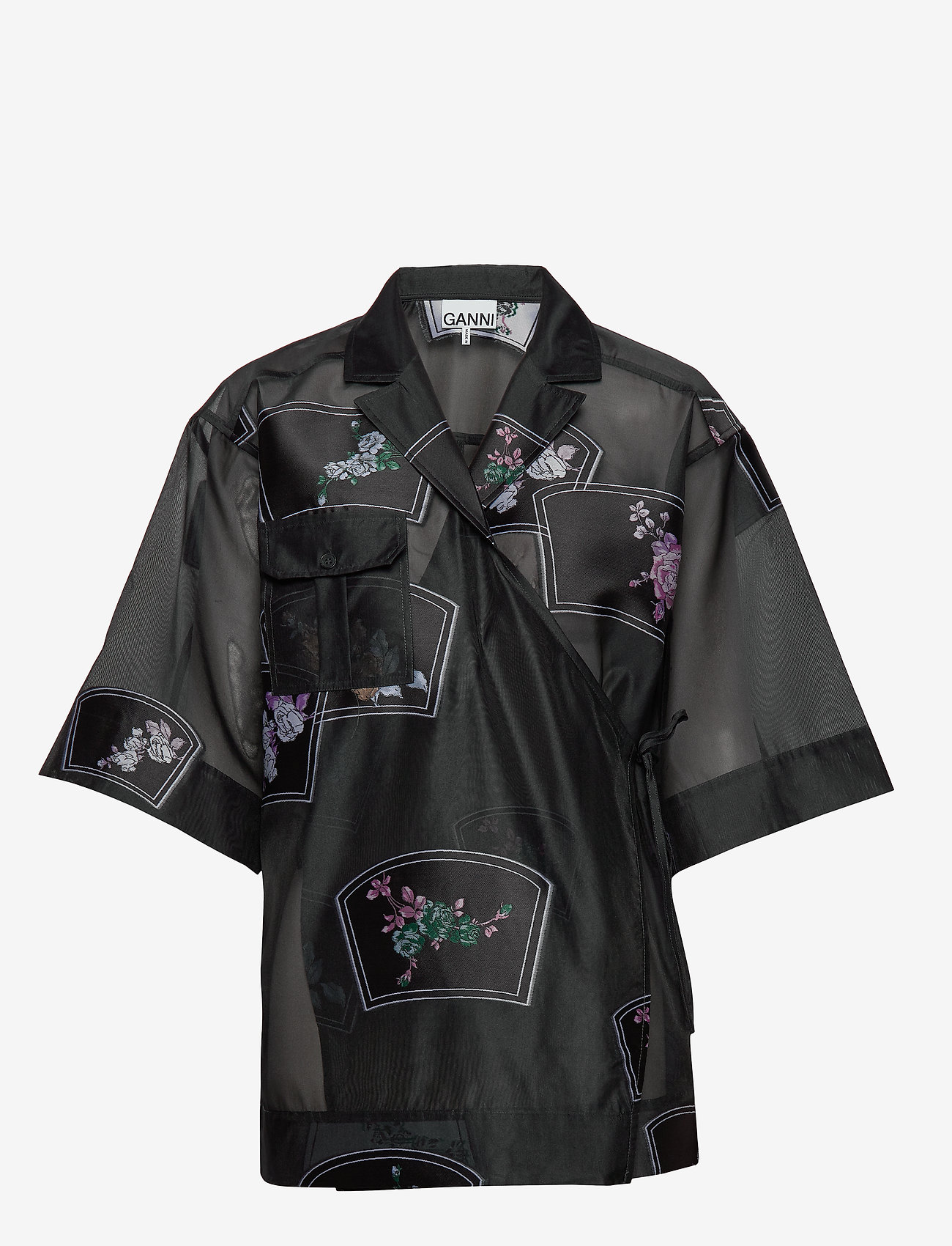 Ganni - Patch Organza - black - 0