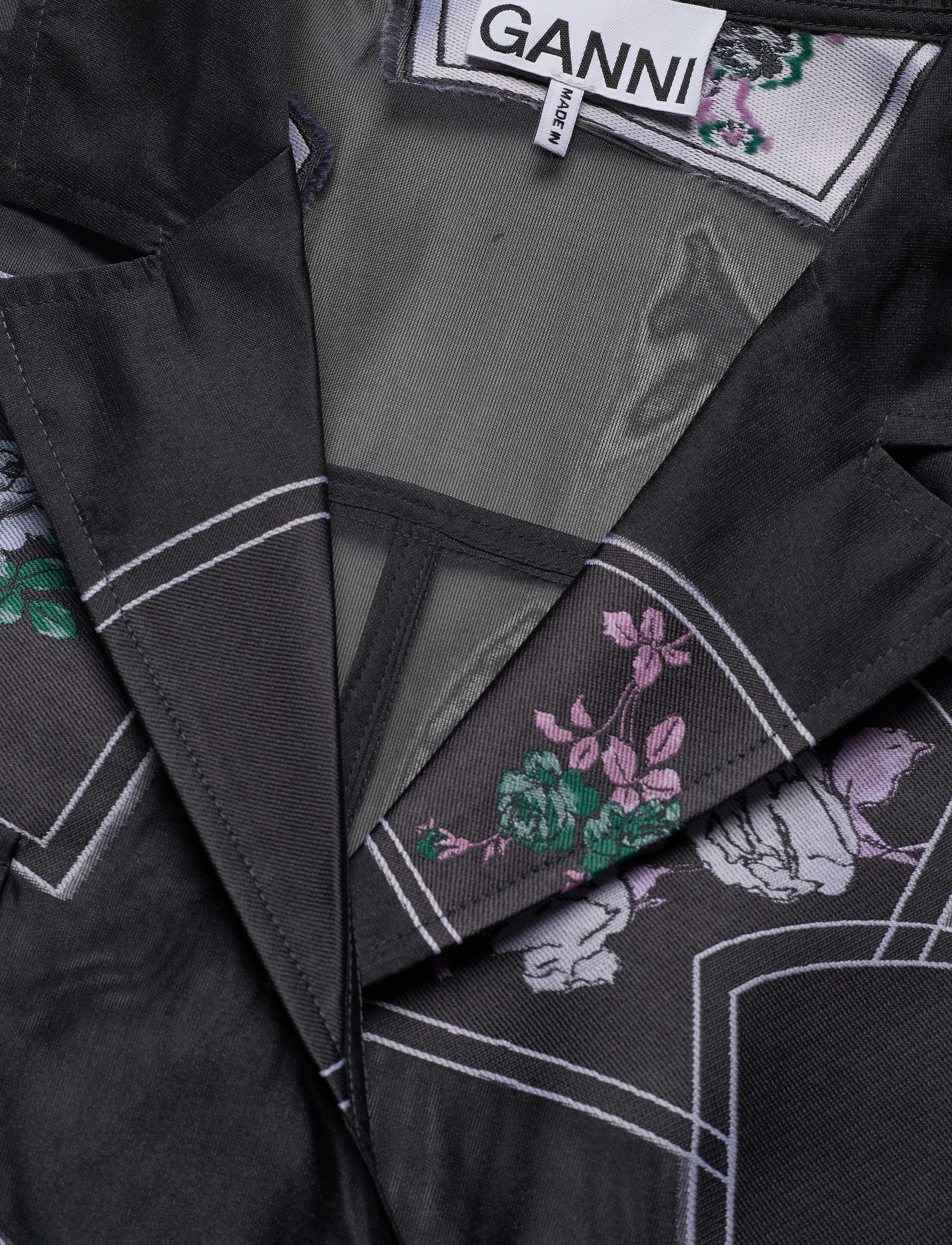 Ganni - Patch Organza - black - 2