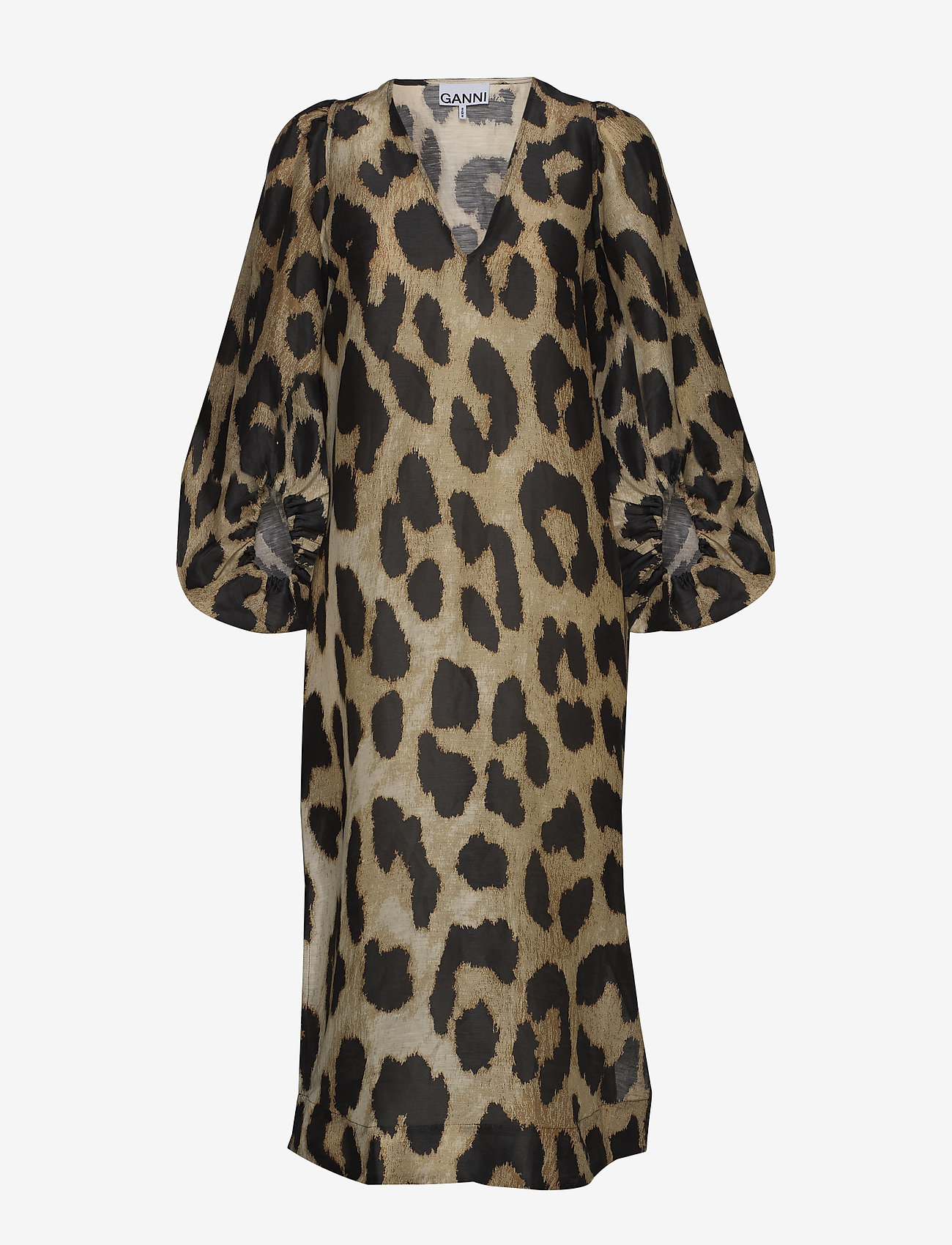 Ganni - Silk Linen - maxi leopard - 0