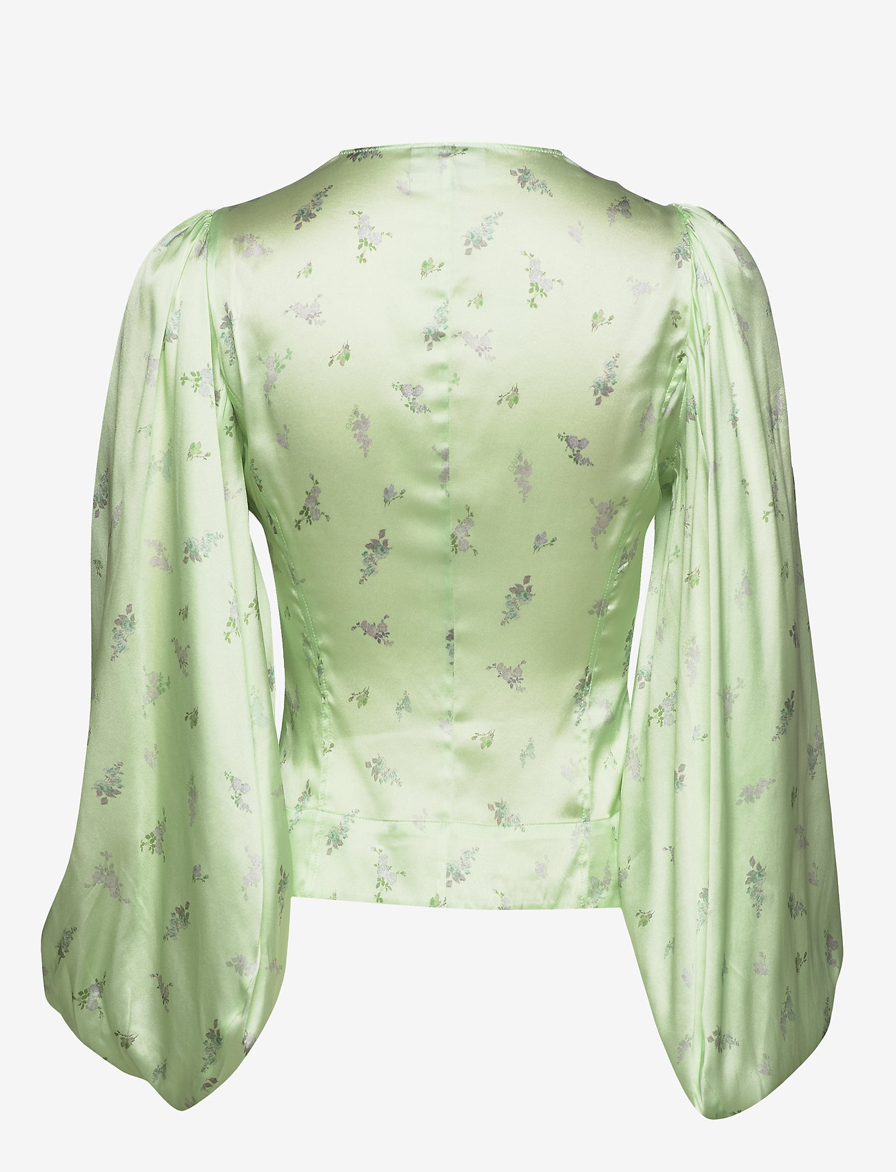Ganni - Silk Stretch Satin - patina green - 1