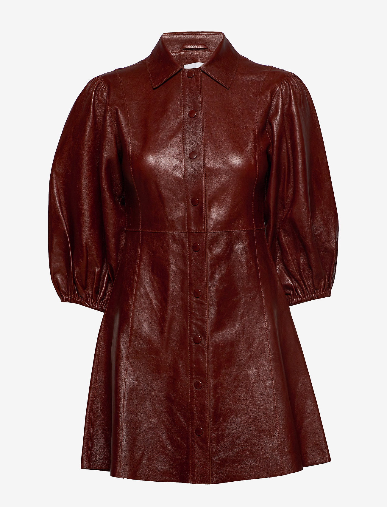 Ganni - Lamb Leather - decadent chocolate - 0