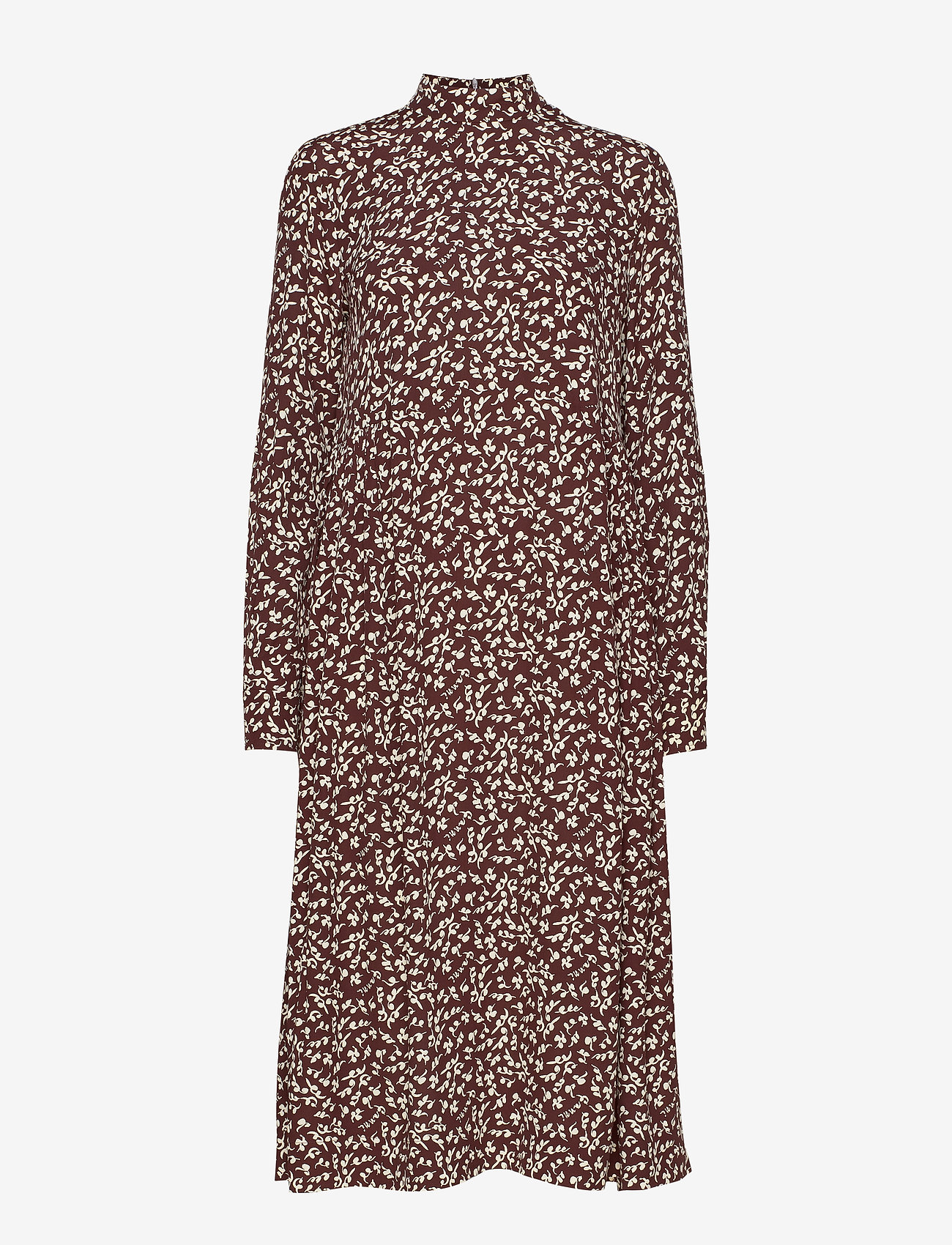 Ganni - Printed Crepe - decadent chocolate - 0