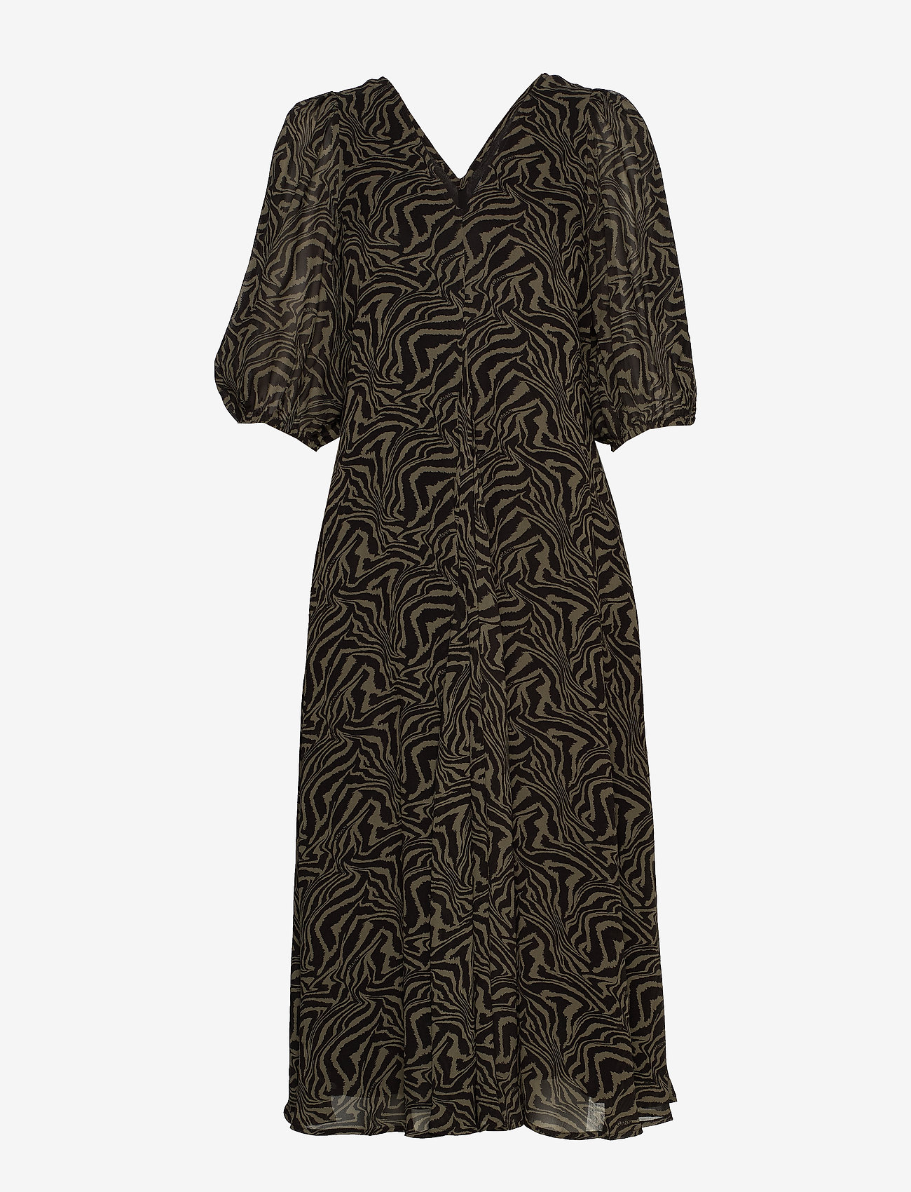 Ganni - Printed Georgette - kalamata - 0