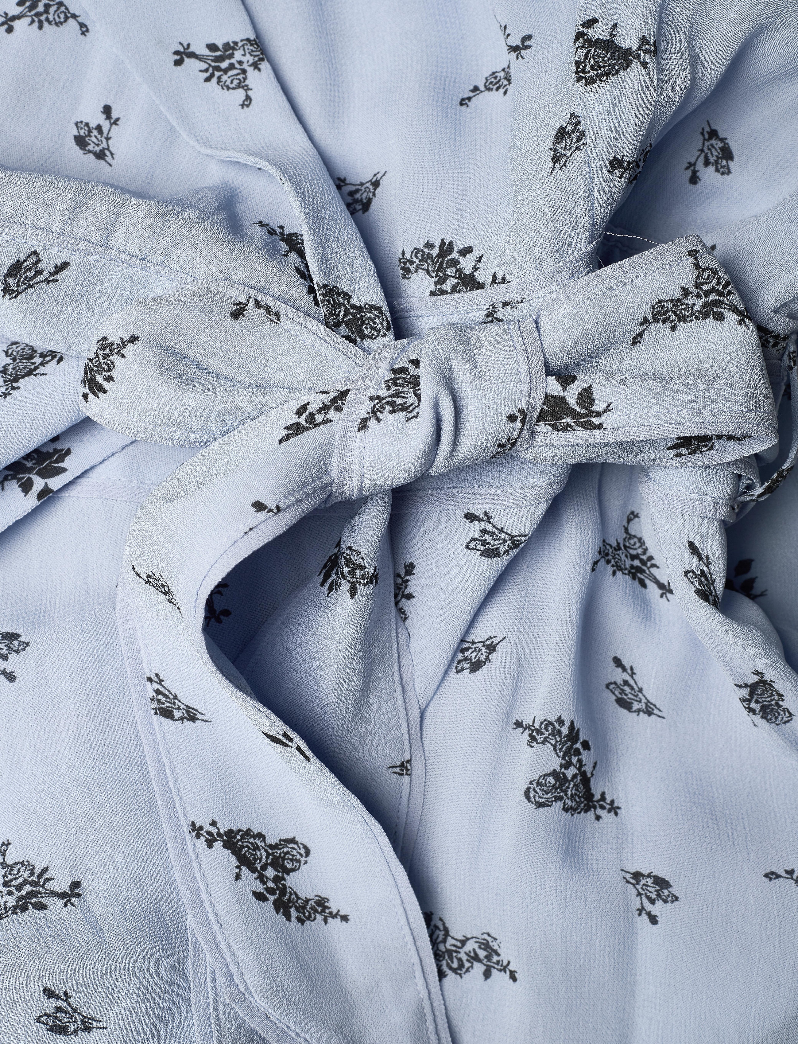 Ganni - Printed Georgette - brunnera blue - 3