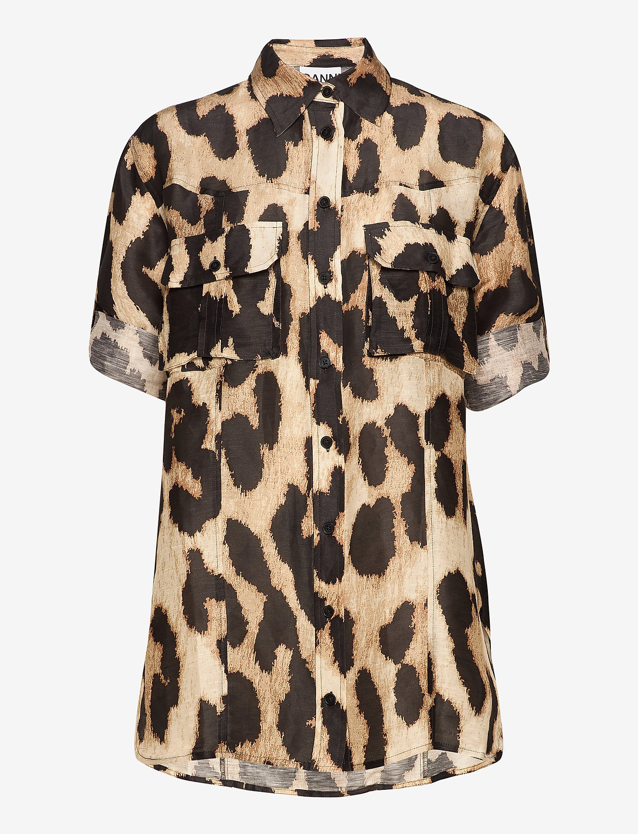 Ganni - Silk Linen - maxi leopard - 2