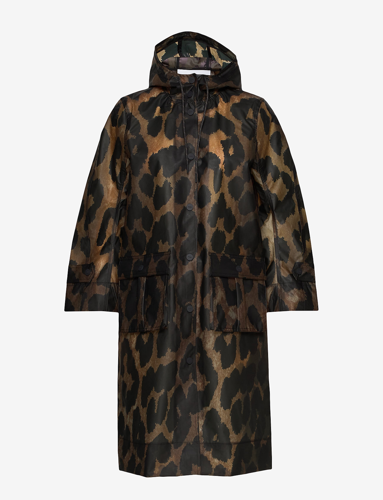 Ganni - Thermoshell - maxi leopard - 0