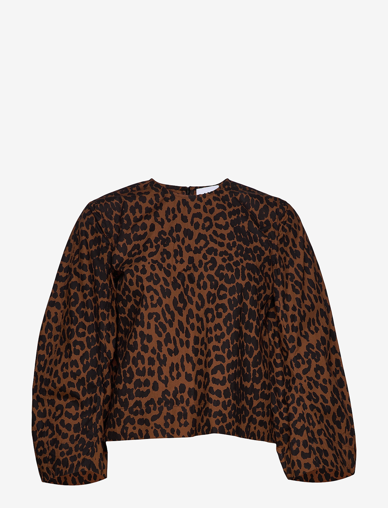 Ganni - Printed Cotton Poplin - toffee - 0