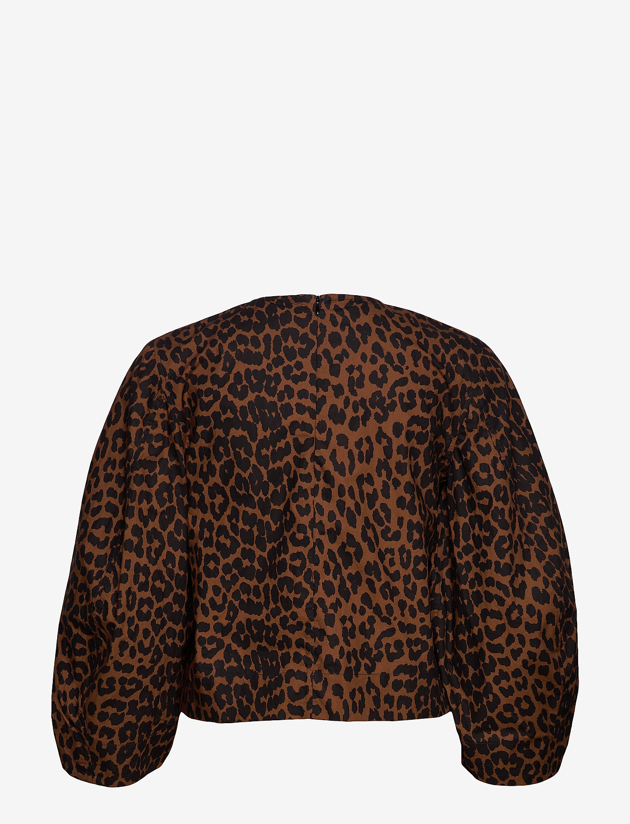 Ganni - Printed Cotton Poplin - toffee - 1